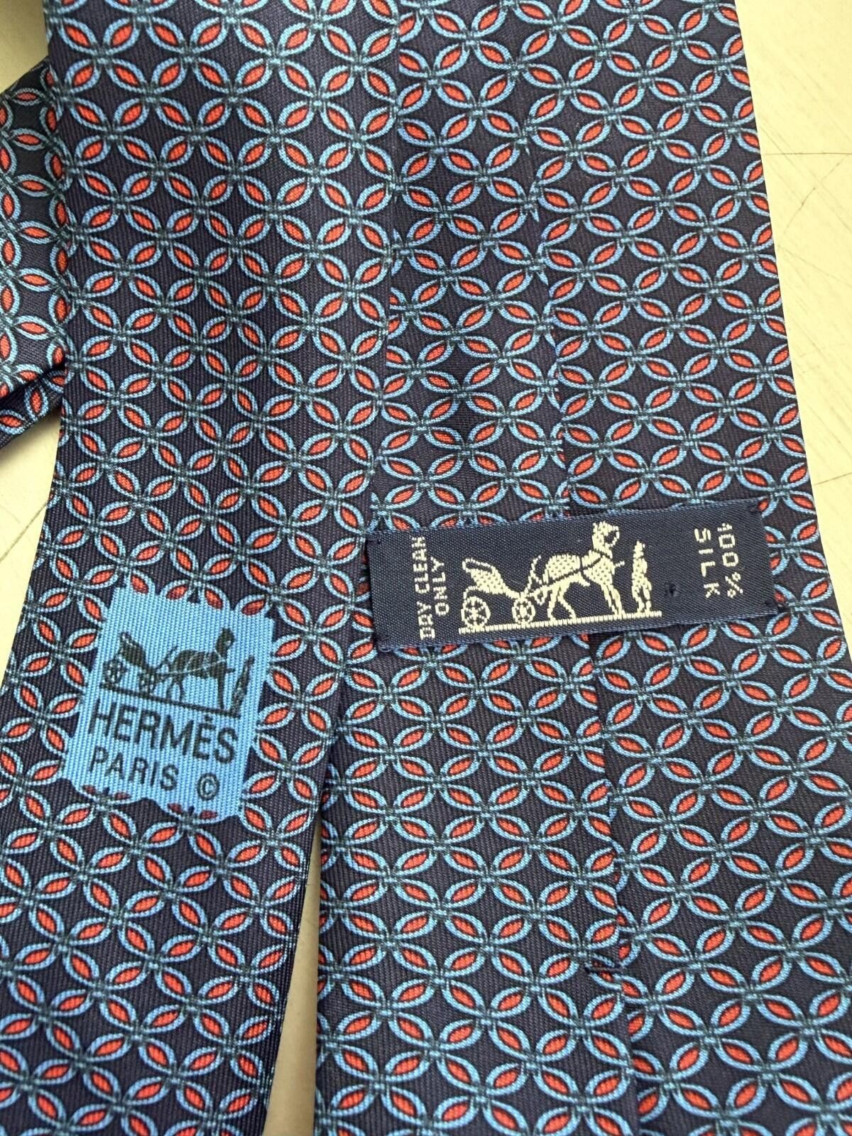 Hermes HERMES PARIS GEOMETRIC PRINT NECK TIE Size ONE SIZE - 3 Thumbnail