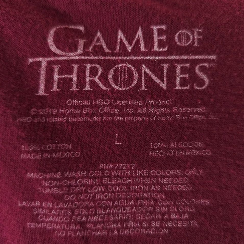 Vintage Game Of Thrones T Shirt Mens Large Red TV Series House Targaryen Size US L / EU 52-54 / 3 - 6 Thumbnail