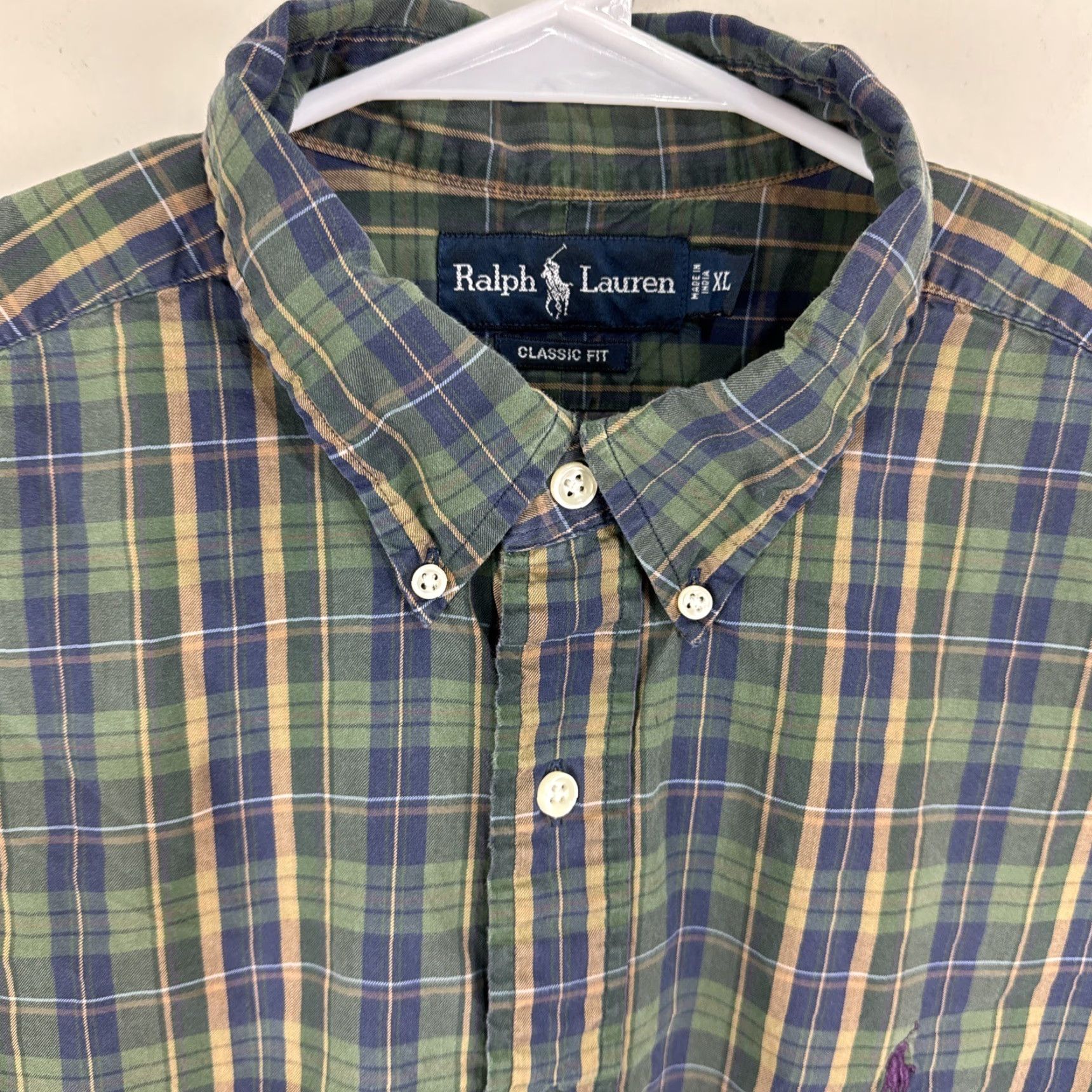 Polo Ralph Lauren VINTAGE Polo Ralph Lauren Male Classic Fit Shirt XL Plaid Long Sleeve Button-Up Shirts Size US XL / EU 56 / 4 - 3 Thumbnail