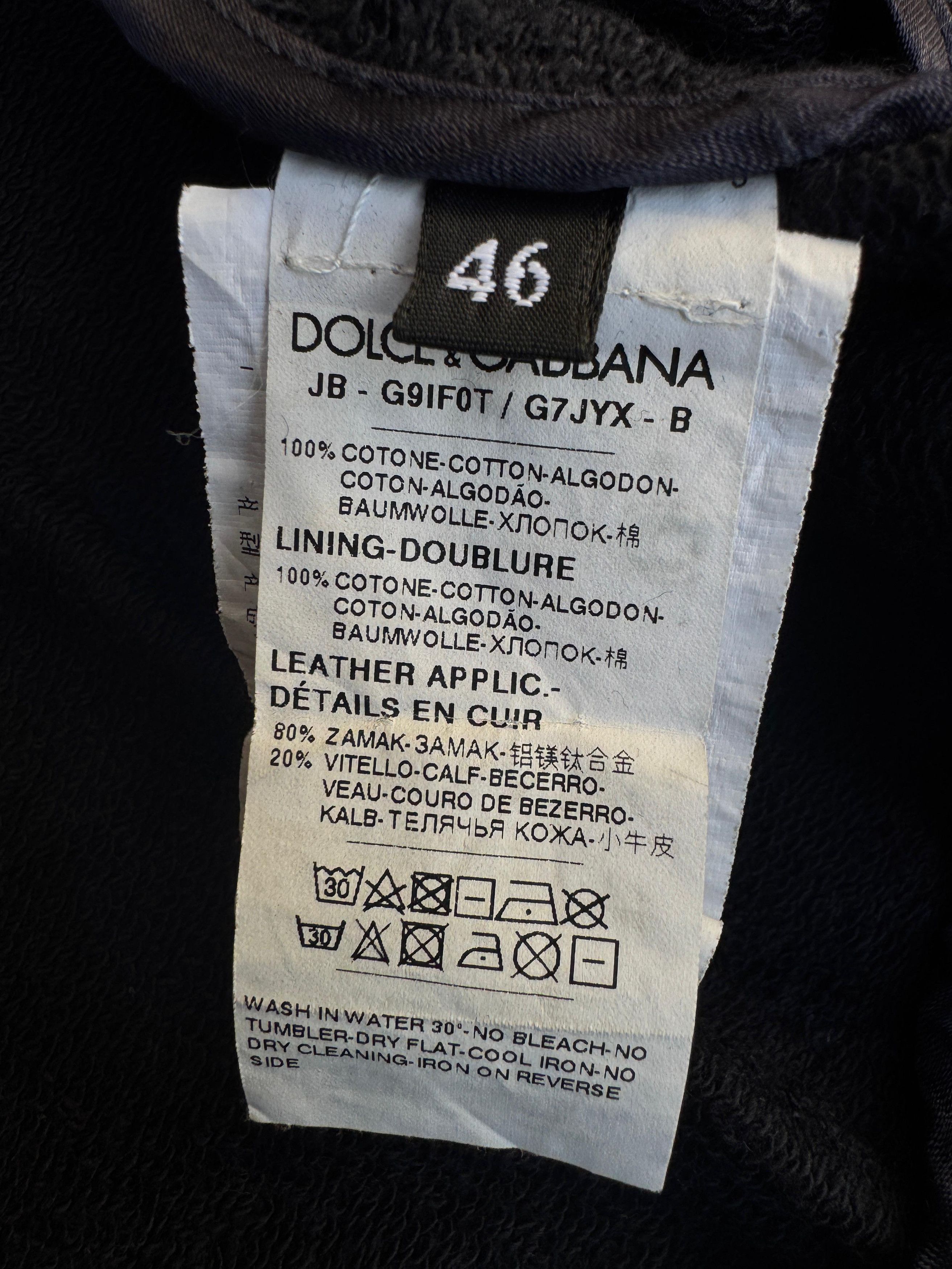 Dolce & Gabbana DOLCE&GABBANA COTTON JERSEY ZIP UP HOODIE Size US S / EU 44-46 / 1 - 4 Thumbnail