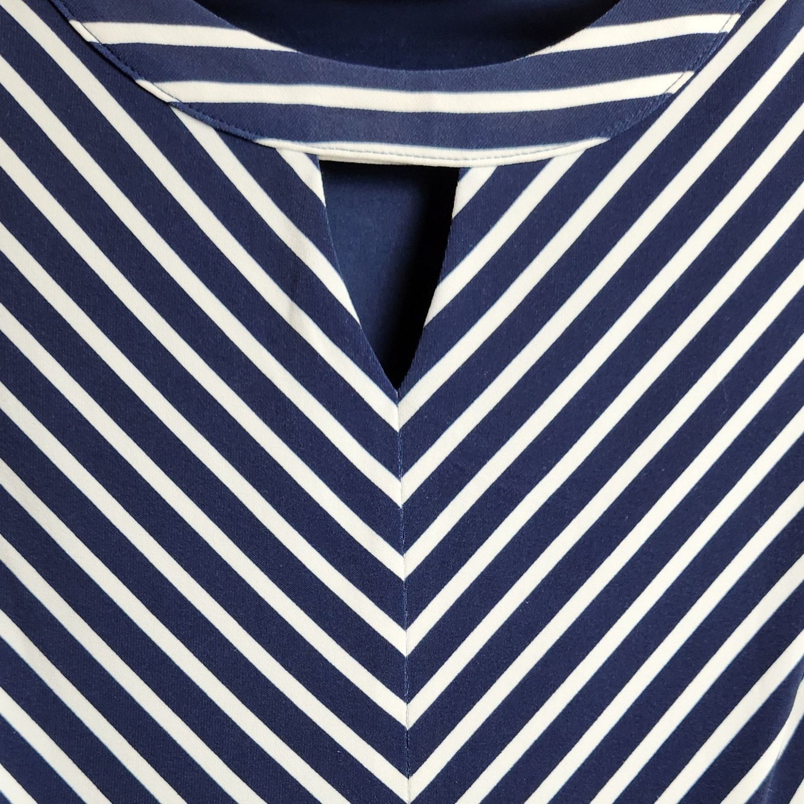 Other Roz & Ali Navy and White Midi Dress - Size M - 3/4 Sleeves Size M / US 6-8 / IT 42-44 - 6 Thumbnail
