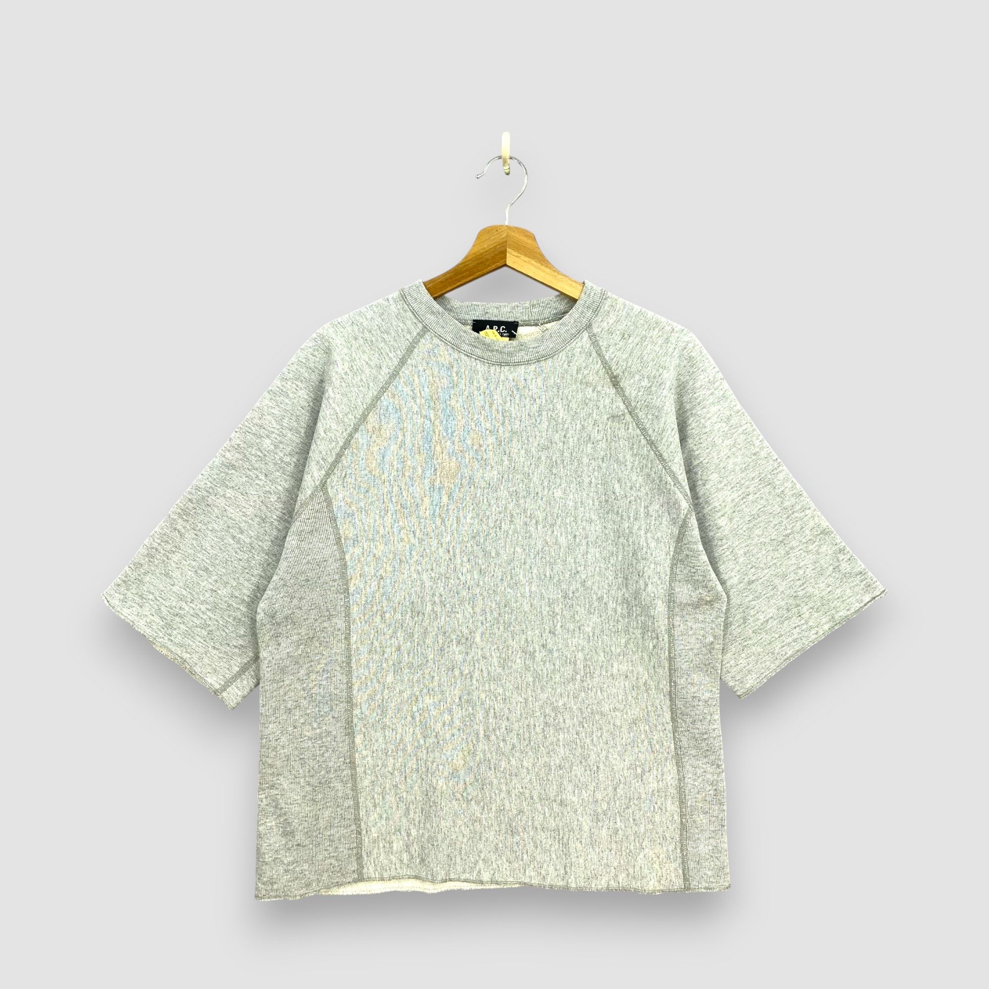 A.P.C. Vintage 90s A.P.C. Sweater Raglan Short Sleeve Sweatshirt Size US M / EU 48-50 / 2 - 1 Thumbnail