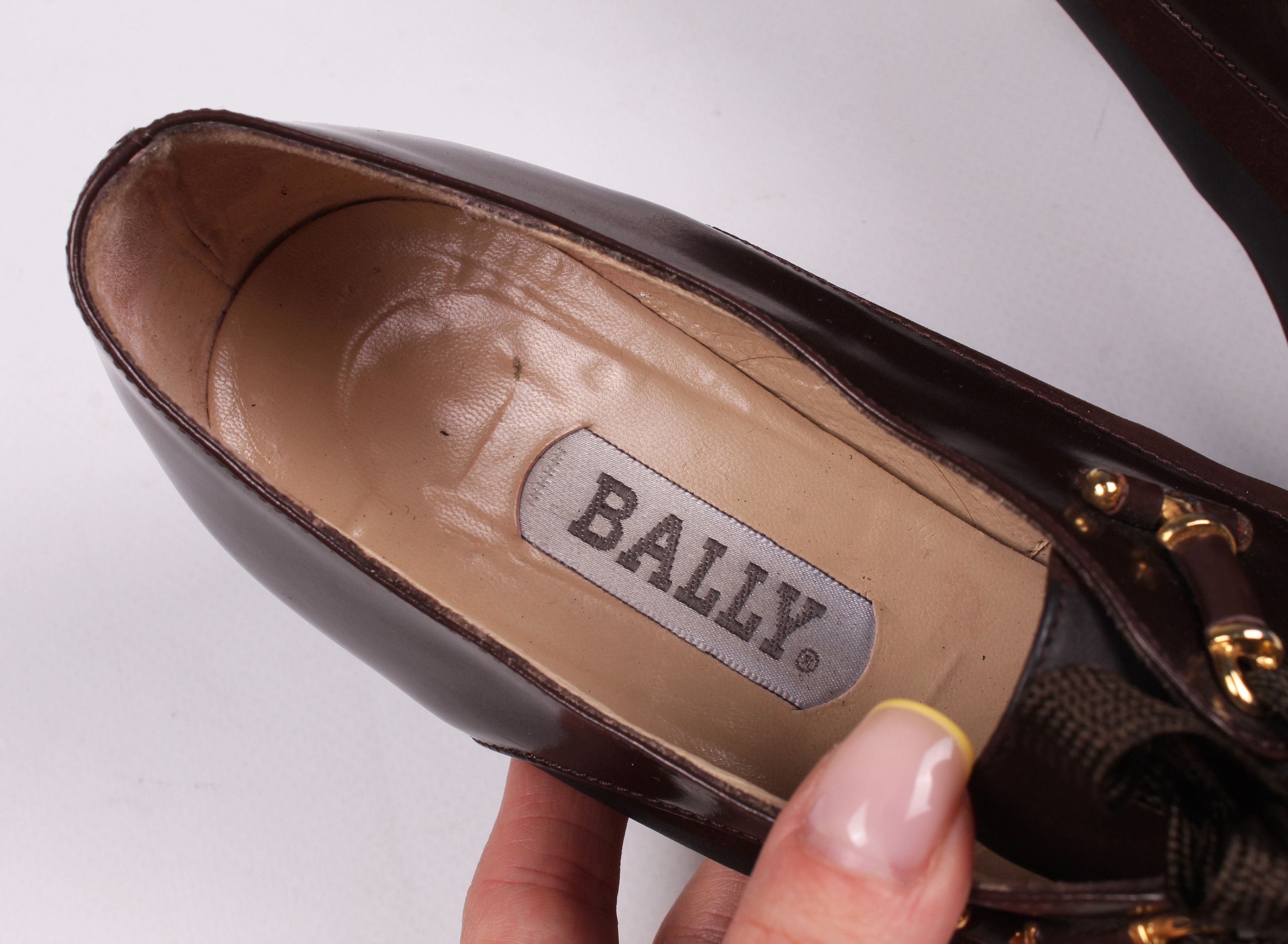 Bally × Vintage Vintage Bally 70's Striped Hells Pumps Size US 6.5 / IT 36.5 - 3 Thumbnail