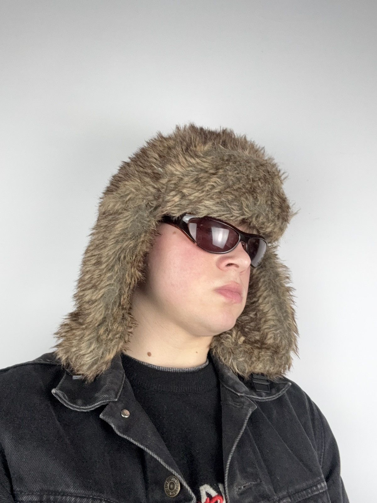 Japanese Brand Y2K Vintage Fuzzy Hat Mohair Opium Ushanka Trapper hat retro Size ONE SIZE - 11 Thumbnail