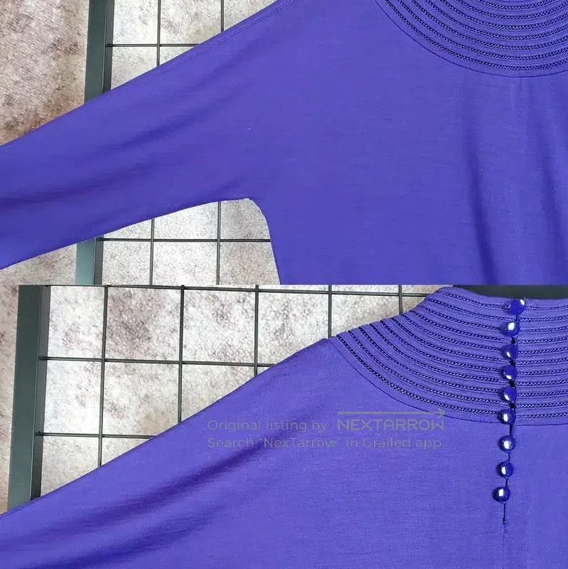 Dior Dior Blue Embroidered Wool Long Sleeve Top . Size M / US 6-8 / IT 42-44 - 4 Thumbnail