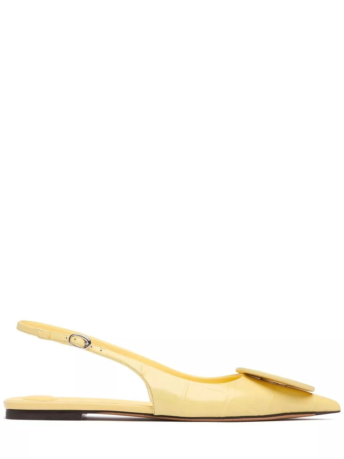 JACQUEMUS Duelo $820 Light Yellow Slingback Flats New Auth