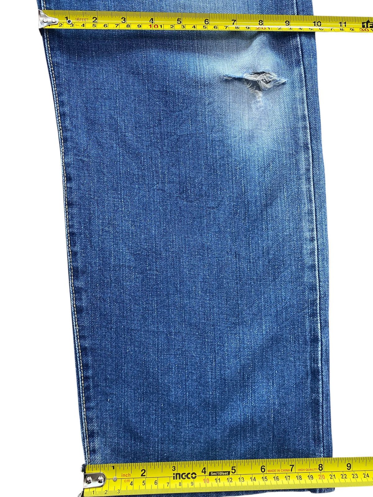 Japanese Brand Japanese Brand Faded Wash Ripped Straight Leg Style Jeans Size US 30 / EU 46 - 9 Thumbnail