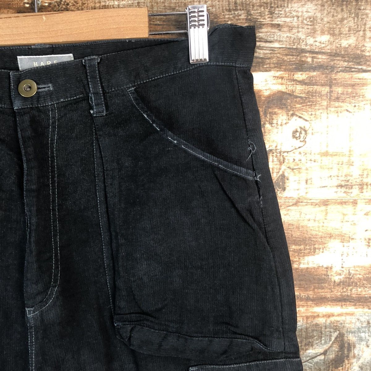 HARE DL Hare Dark Blue utility Cargo Multipocket Pants #C652 Size US 31 - 8 Thumbnail