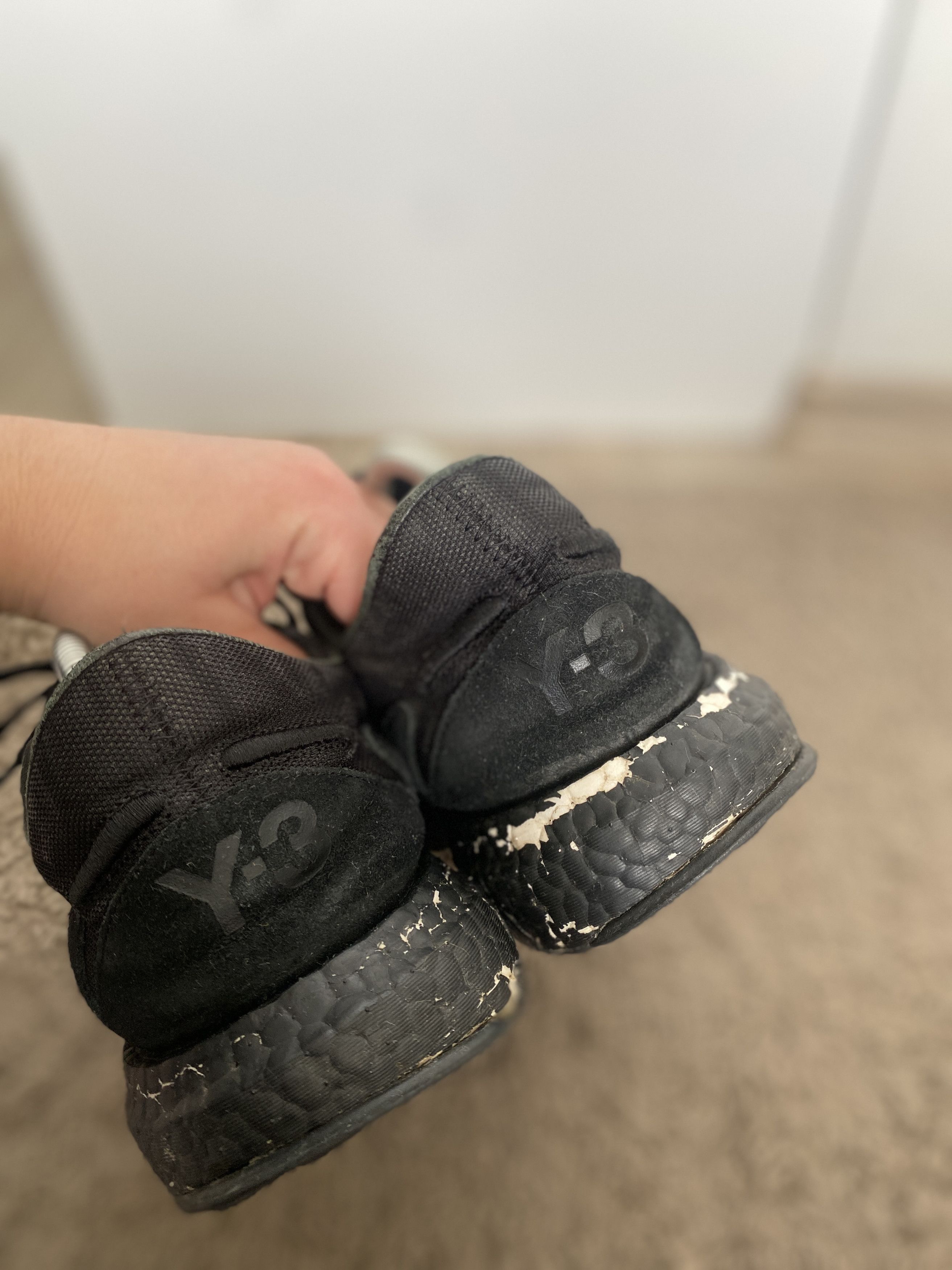 Adidas × Y-3 × Yohji Yamamoto Adidas Y-3 Yohji Yamamoto Rhisu Run Triple Black sneakers Size US 11 / EU 44 - 5 Thumbnail