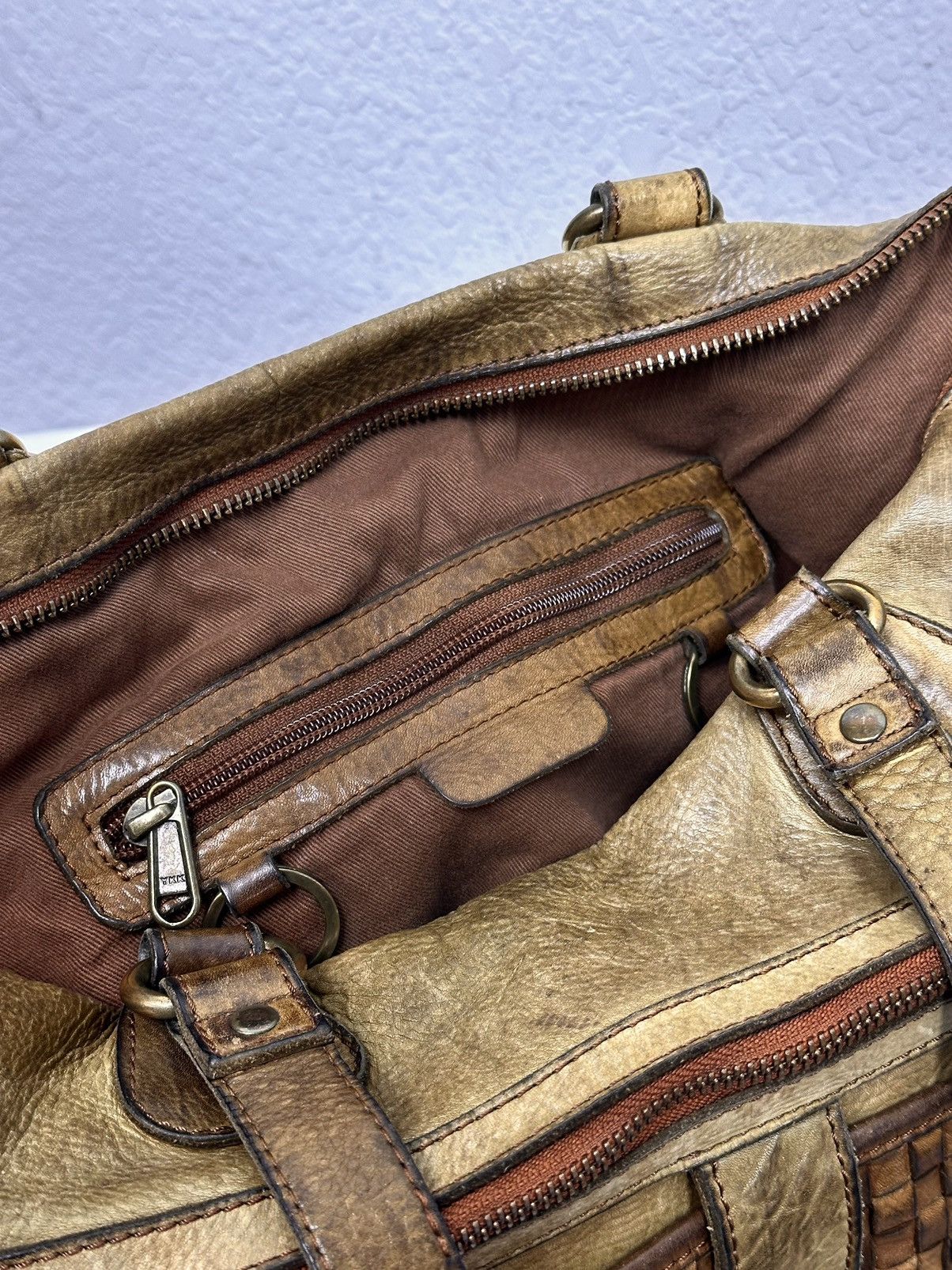 A.S.98 Vintage AS 98 Metal Zip Design Leather Bag Dolce Gabbana GOA Size ONE SIZE - 14 Thumbnail