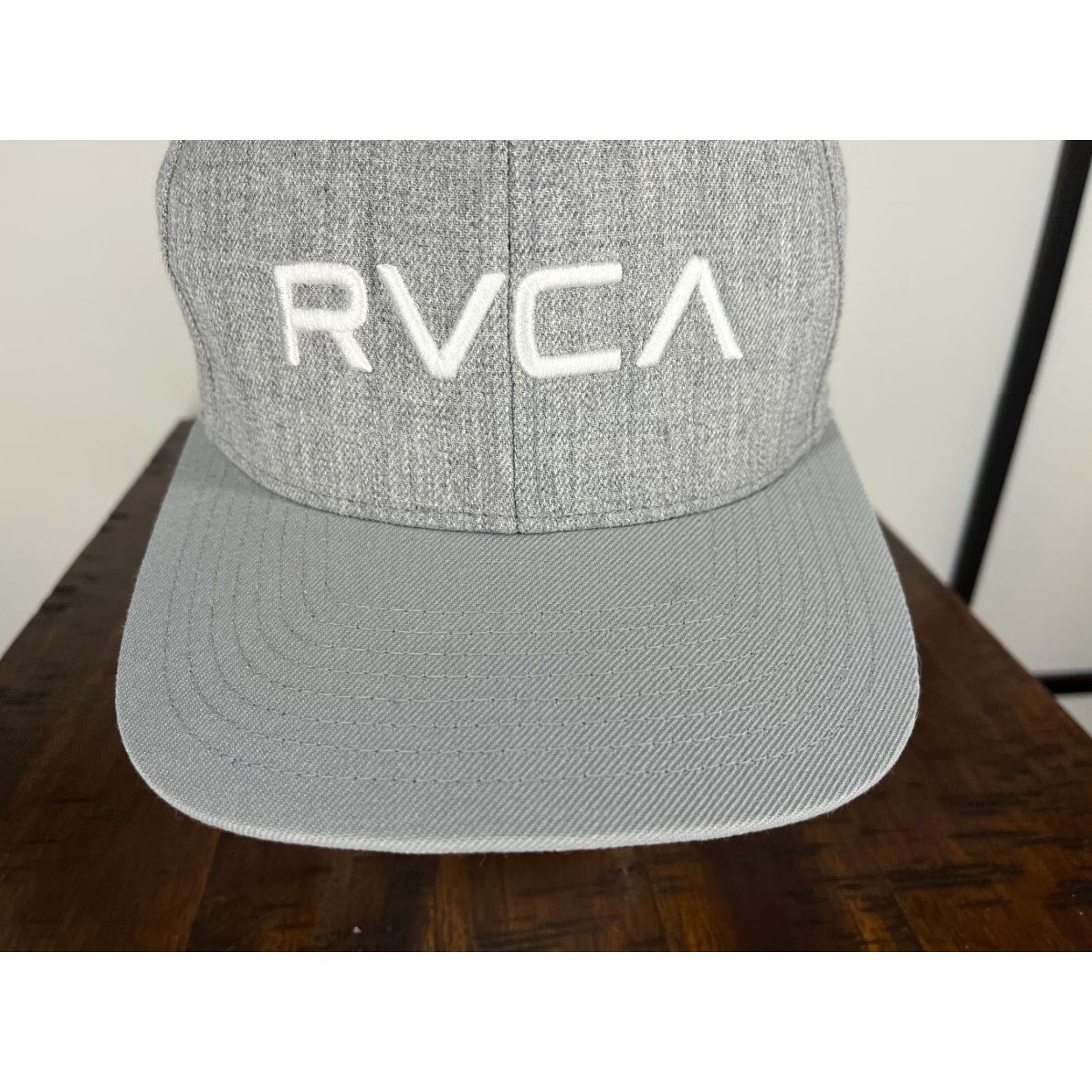 RVCA RVCA Hat Cap Snap Back Adult One Size Gray Embroidered Acrylic Wool Blend Twill Skate Beach Outdoor Men Mens Cap Hat Size ONE SIZE - 3 Thumbnail