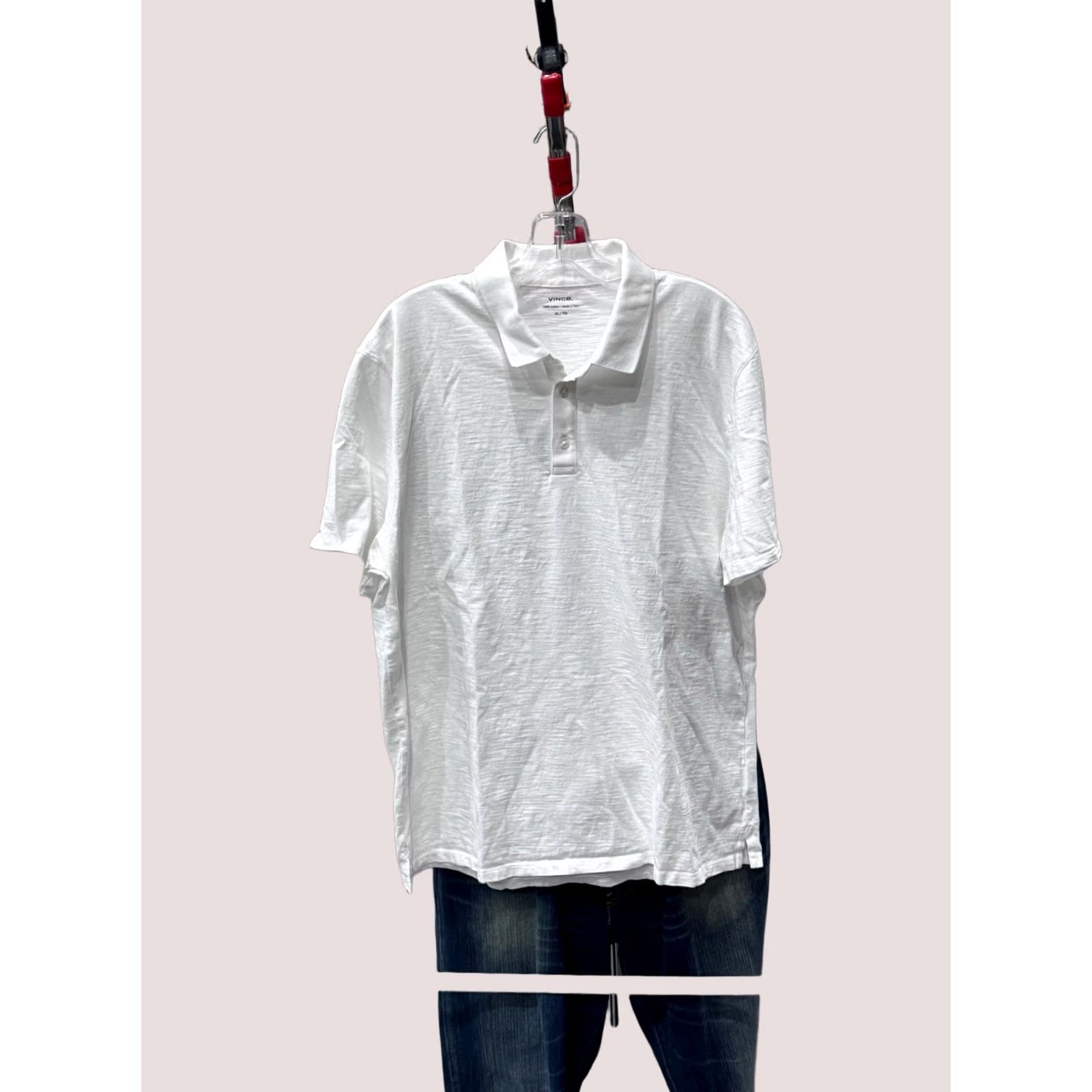 Vince Vince Polo Shirt XL Mens White Ctn Extra Large Size US XL / EU 56 / 4 - 1 Thumbnail