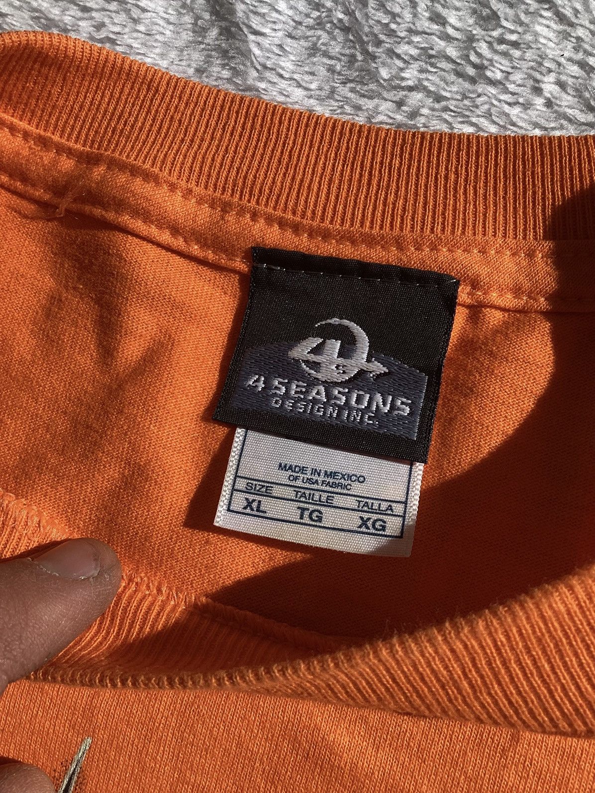 Other × Vintage Vtg 4 seasons classic Y2K skull graphic LS orange Tee Size US XL / EU 56 / 4 - 4 Thumbnail