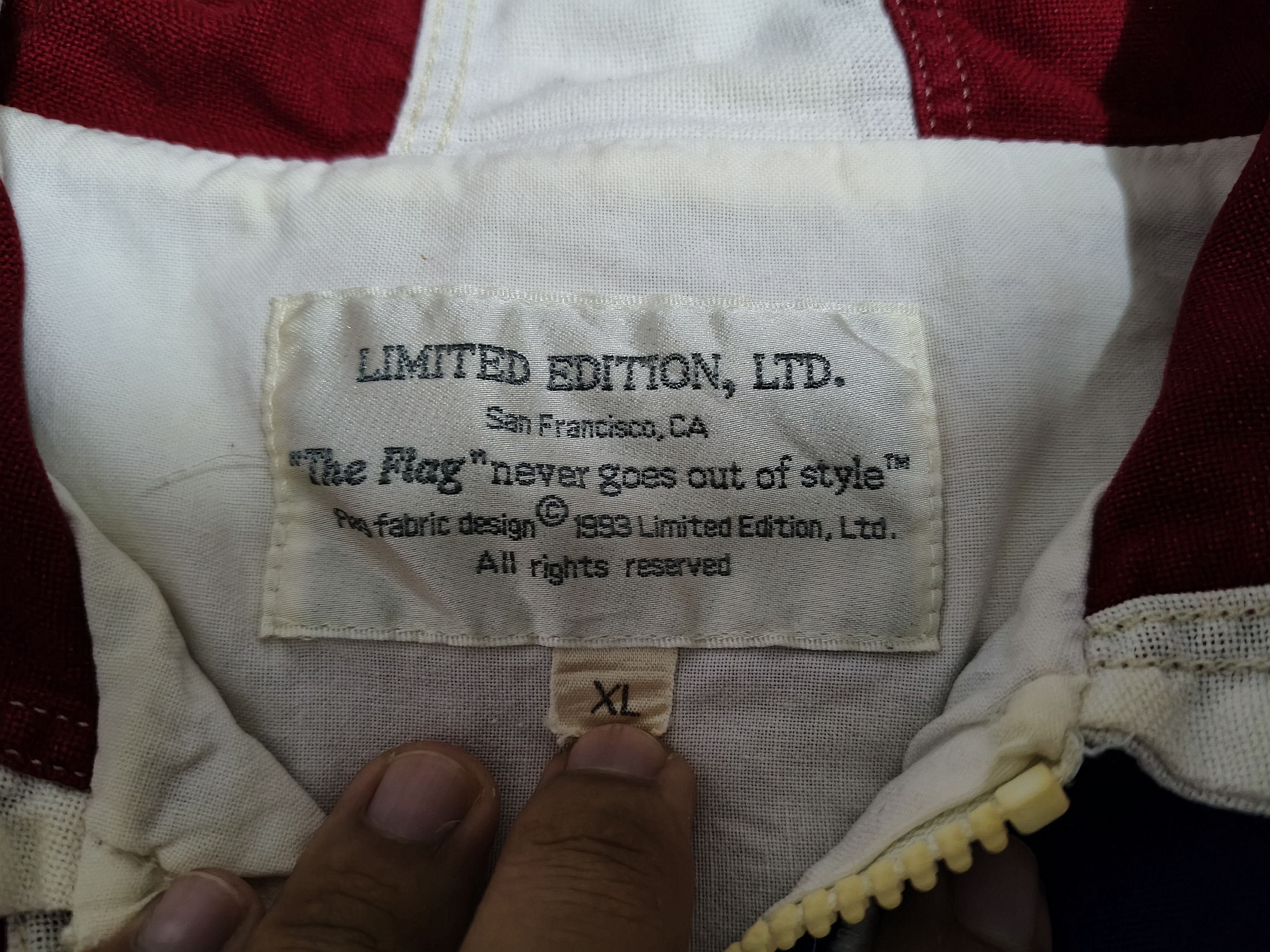 American Edition VINTAGE 1993 LIMITED EDITION LTD. AMERICAN FLAG BAGGY JACKET Size US XL / EU 56 / 4 - 11 Thumbnail