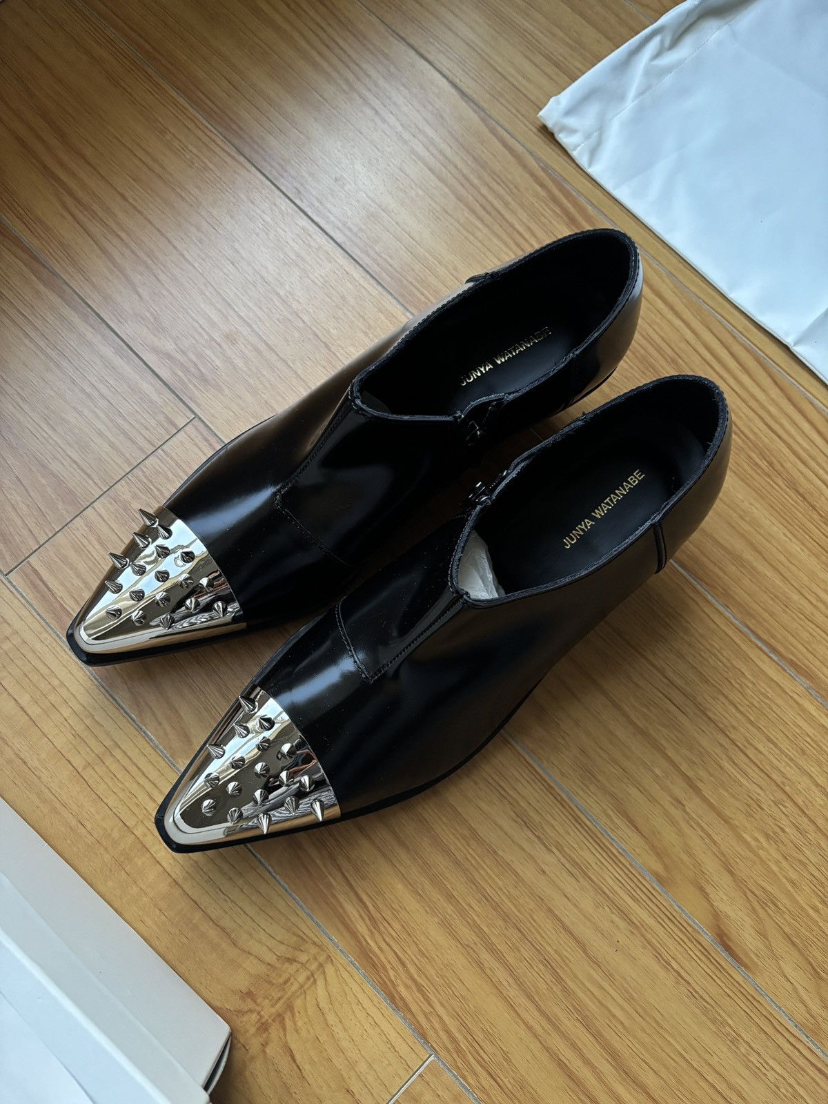 Jeans Junya Watanabe Taille 6 Noir - Coupes & Clous Argentés - Occasion Parfait État