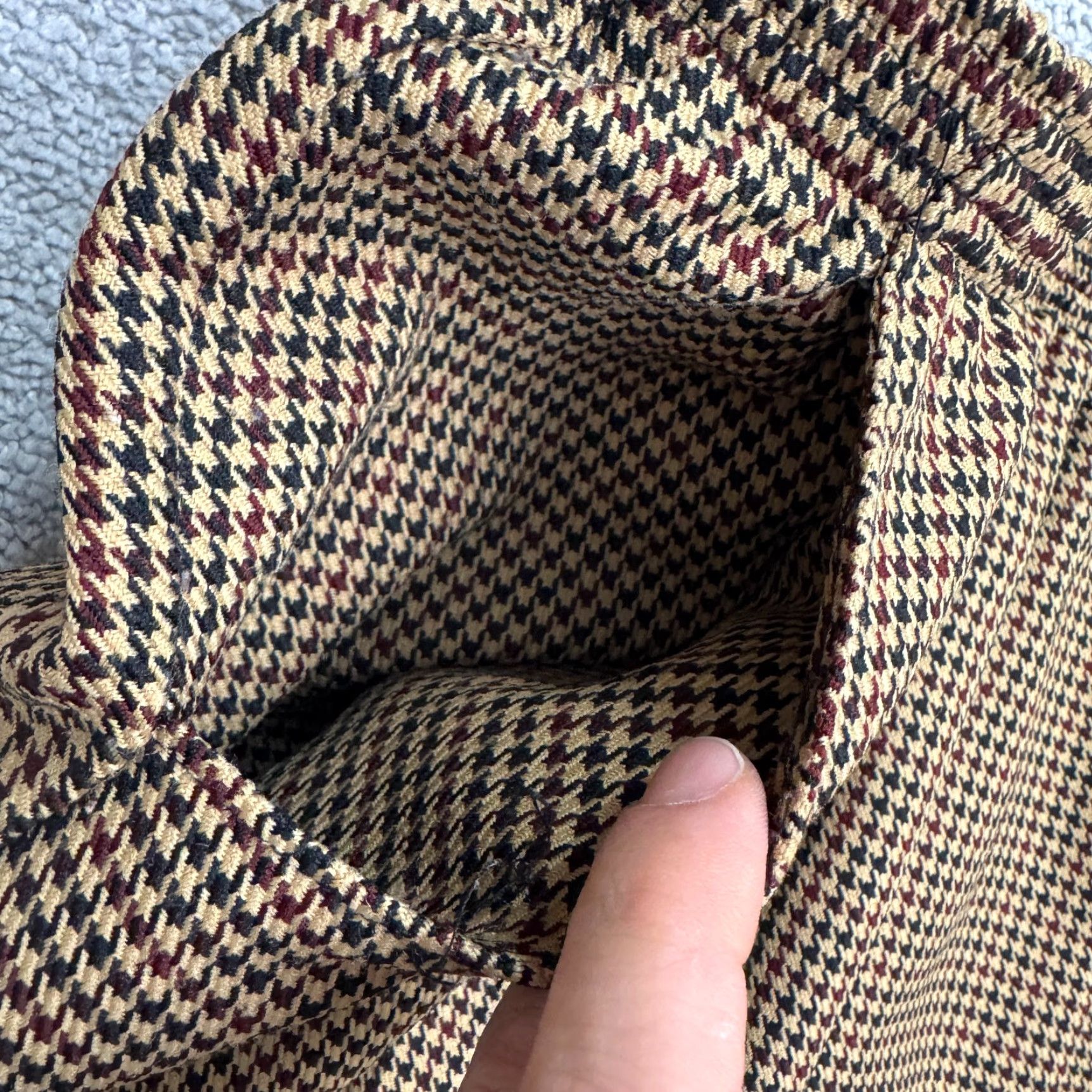 Haband VINTAGE Village Square Haband Pants Womens 16 Brown Houndstooth Pull On Size 38" / US 16 / IT 52 - 3 Thumbnail