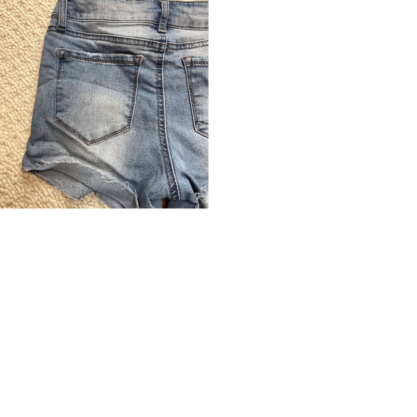 Castore Astor Denim Shorts Juniors 3" Inseam Blue Solid Cotton Polyester Size 26" / US 2 / IT 38 - 9 Thumbnail