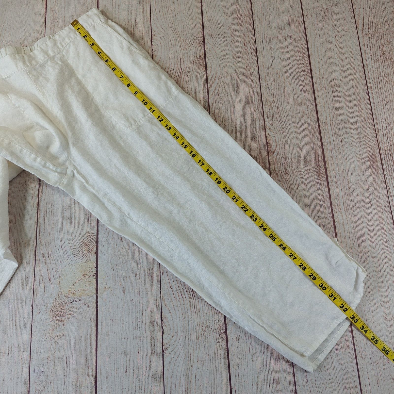 Habitat Habitat linen cropped wide leg pants sz M Size 30" / US 8 / IT 44 - 5 Thumbnail