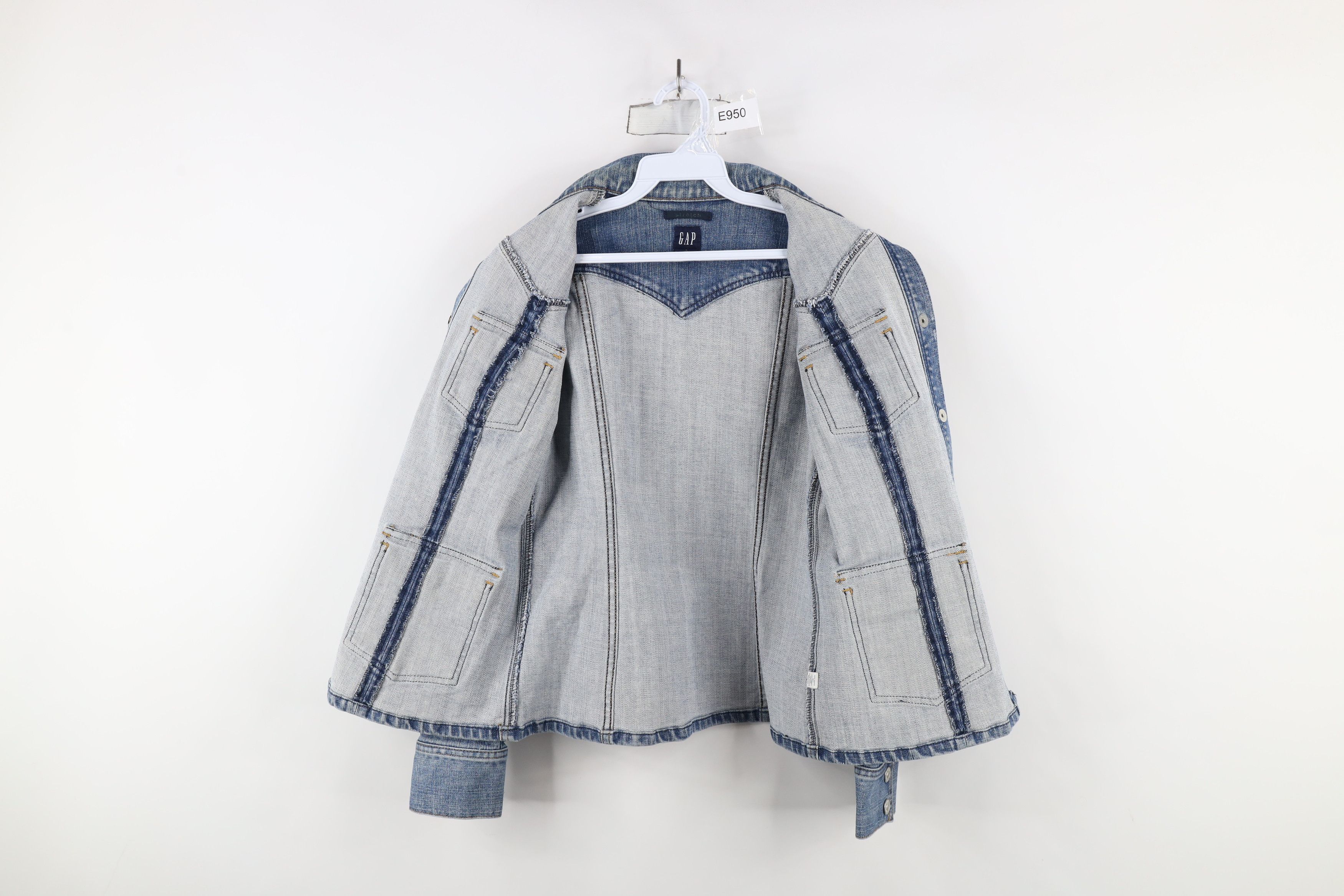 Gap × Vintage Vintage Y2K 2003 Gap Stretch Denim Western Button Jacket Size S / US 4 / IT 40 - 9 Thumbnail