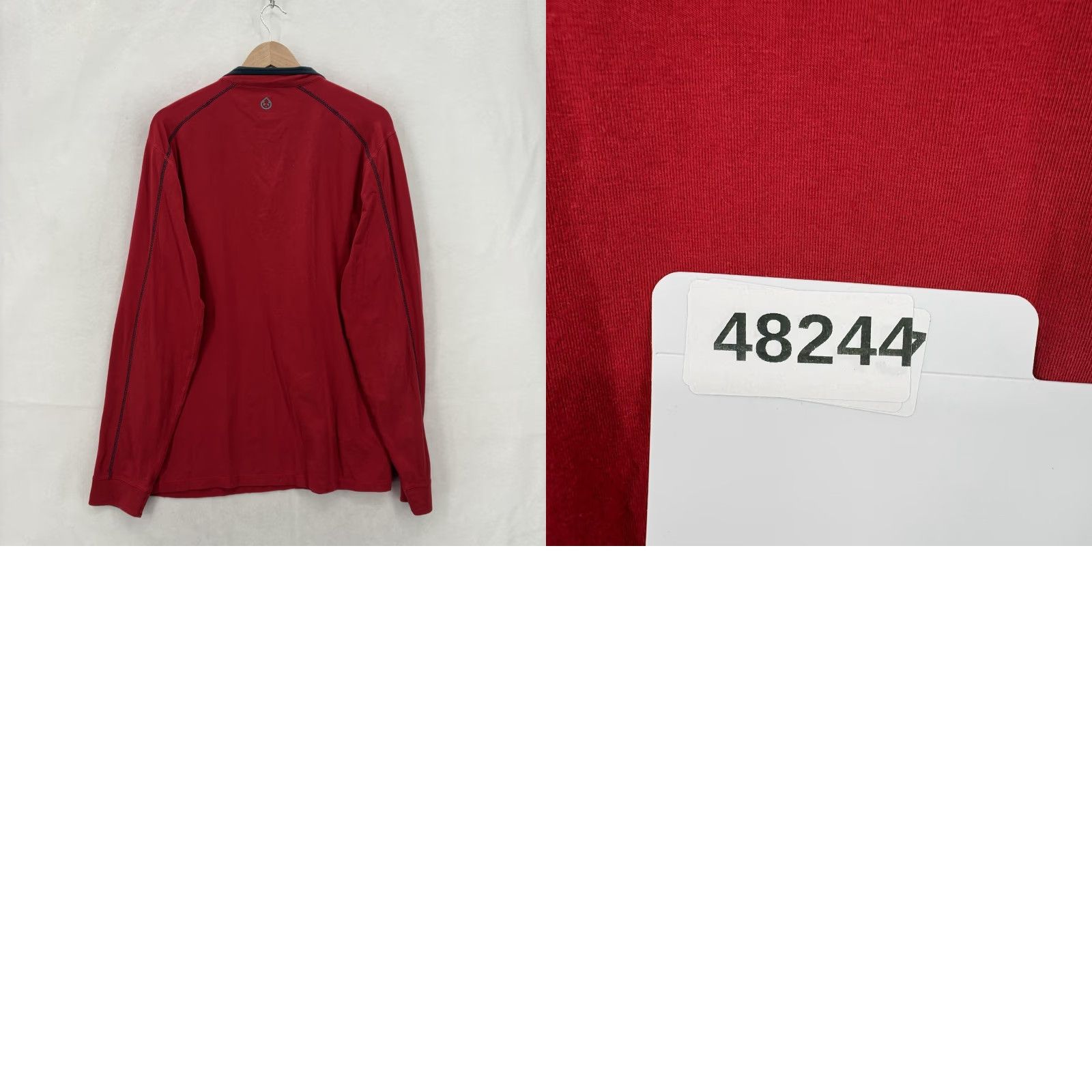 Vintage Tasc Performance Pullover Mens Large Red Bamboo Quarter Zip Mock Neck Stretch Shirt Size US L / EU 52-54 / 3 - 9 Thumbnail