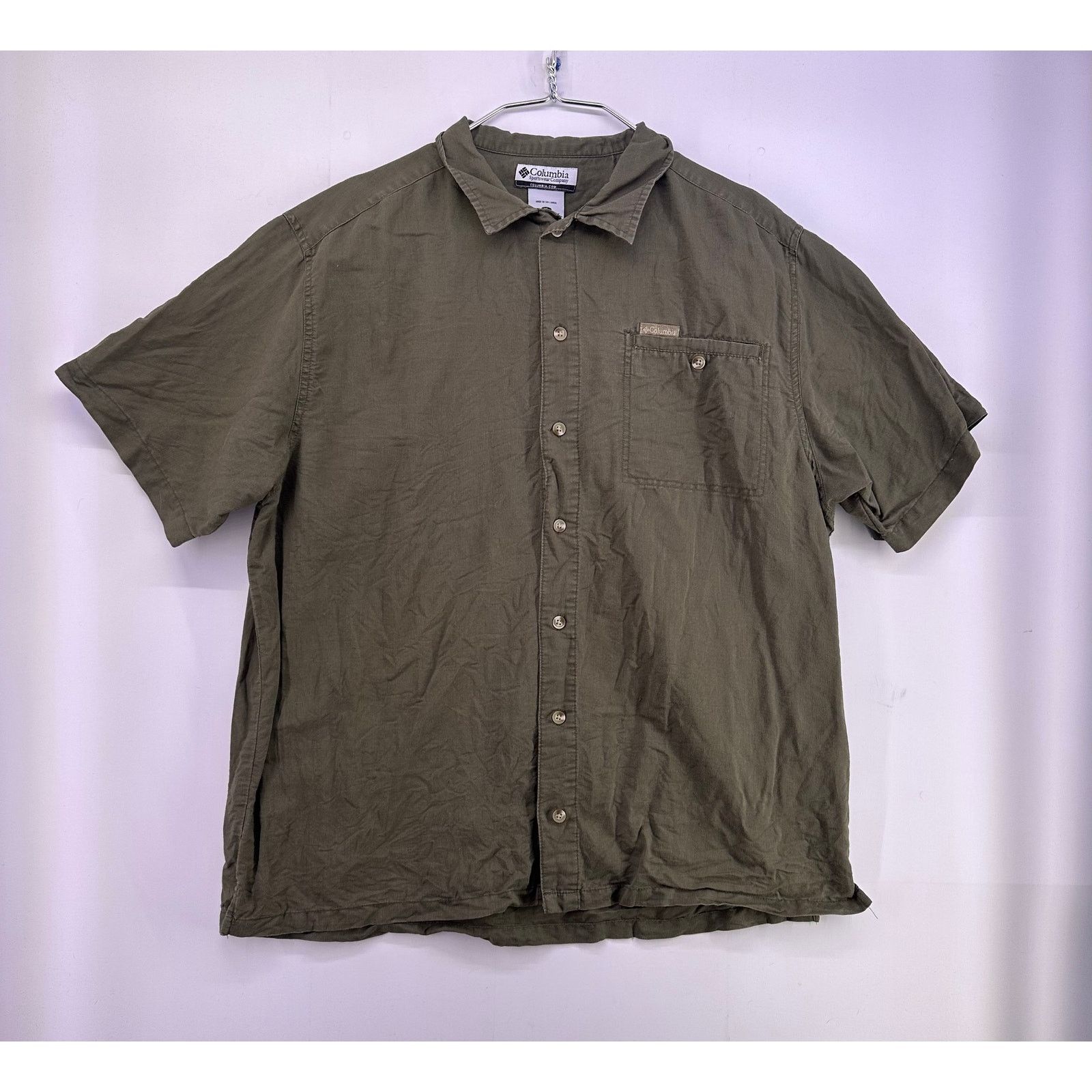 Columbia Columbia Olive Green Button Down Shirt Size XL Size US XL / EU 56 / 4 - 1 Thumbnail