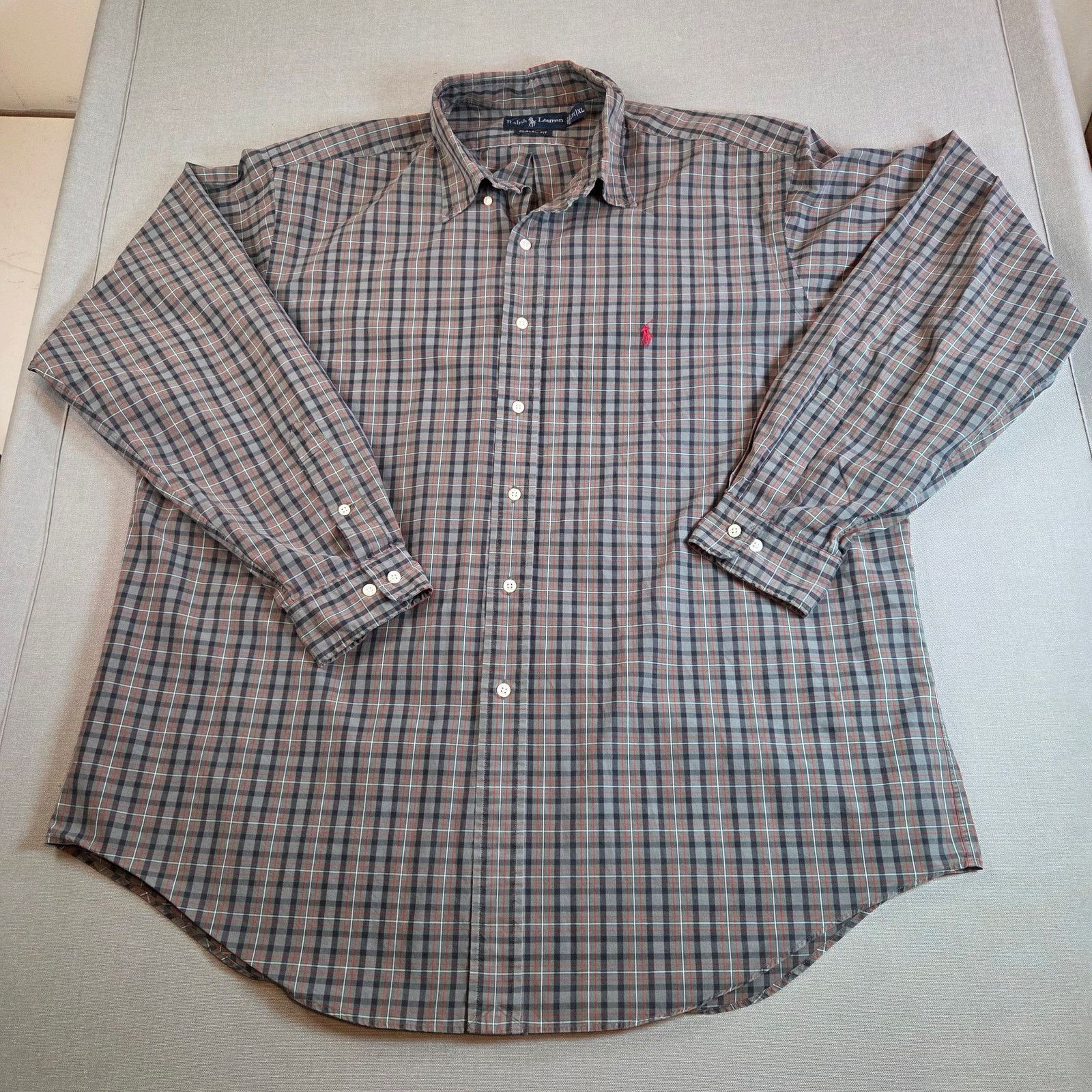 Ralph Lauren Ralph Lauren Plaid Classic Fit Button Down XL Size US XL / EU 56 / 4 - 1 Thumbnail