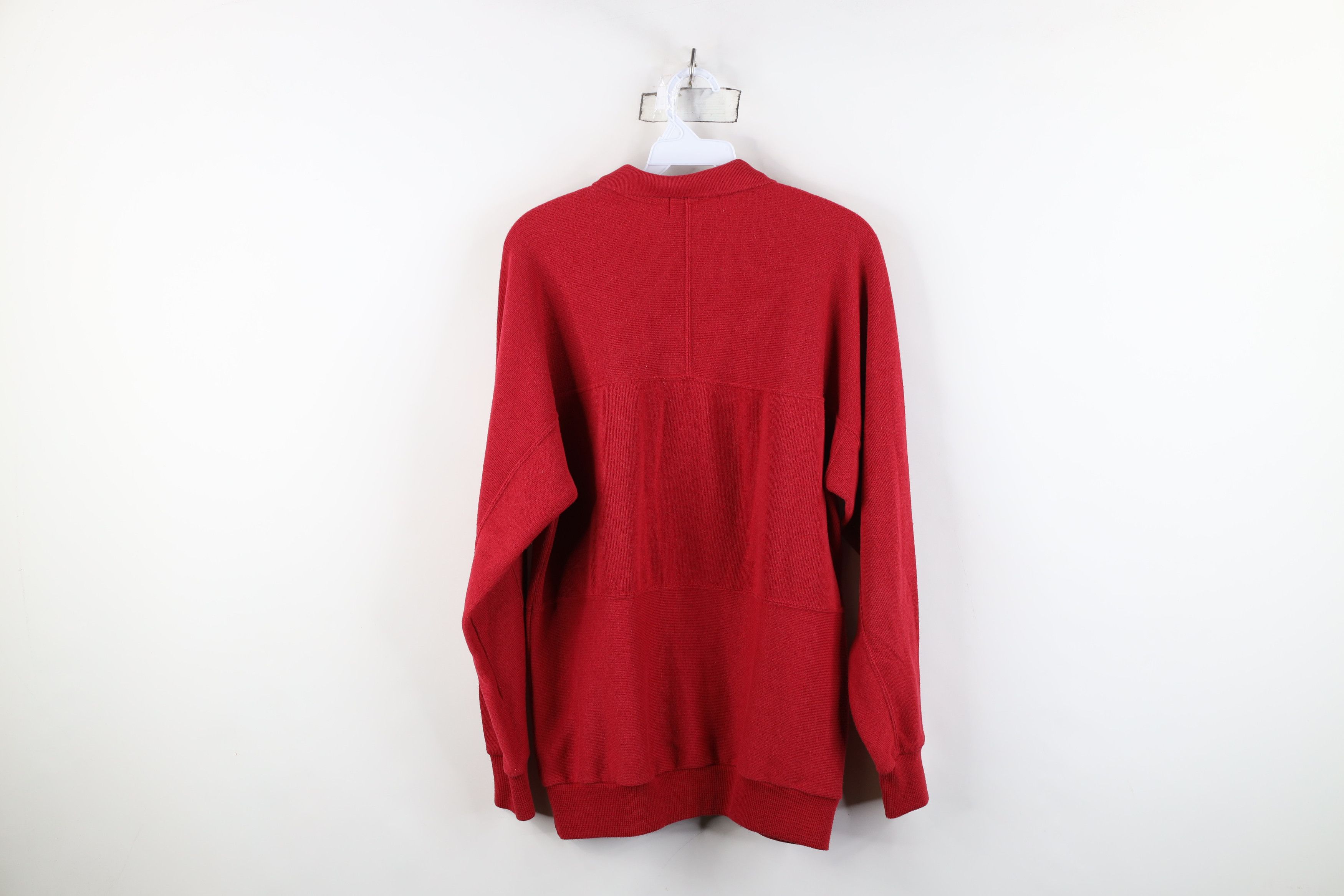 Vintage Vintage 90s Streetwear Heavyweight Long Sleeve Pullover Polo Size US L / EU 52-54 / 3 - 10 Thumbnail