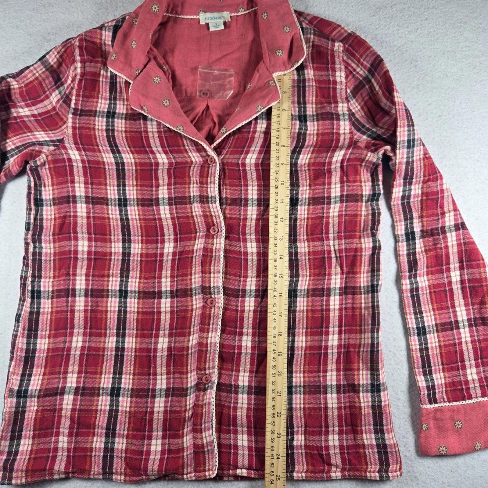Sundae School Sundance Women's Button Up Top Small Red Plaid Flannel Size S / US 4 / IT 40 - 8 Thumbnail