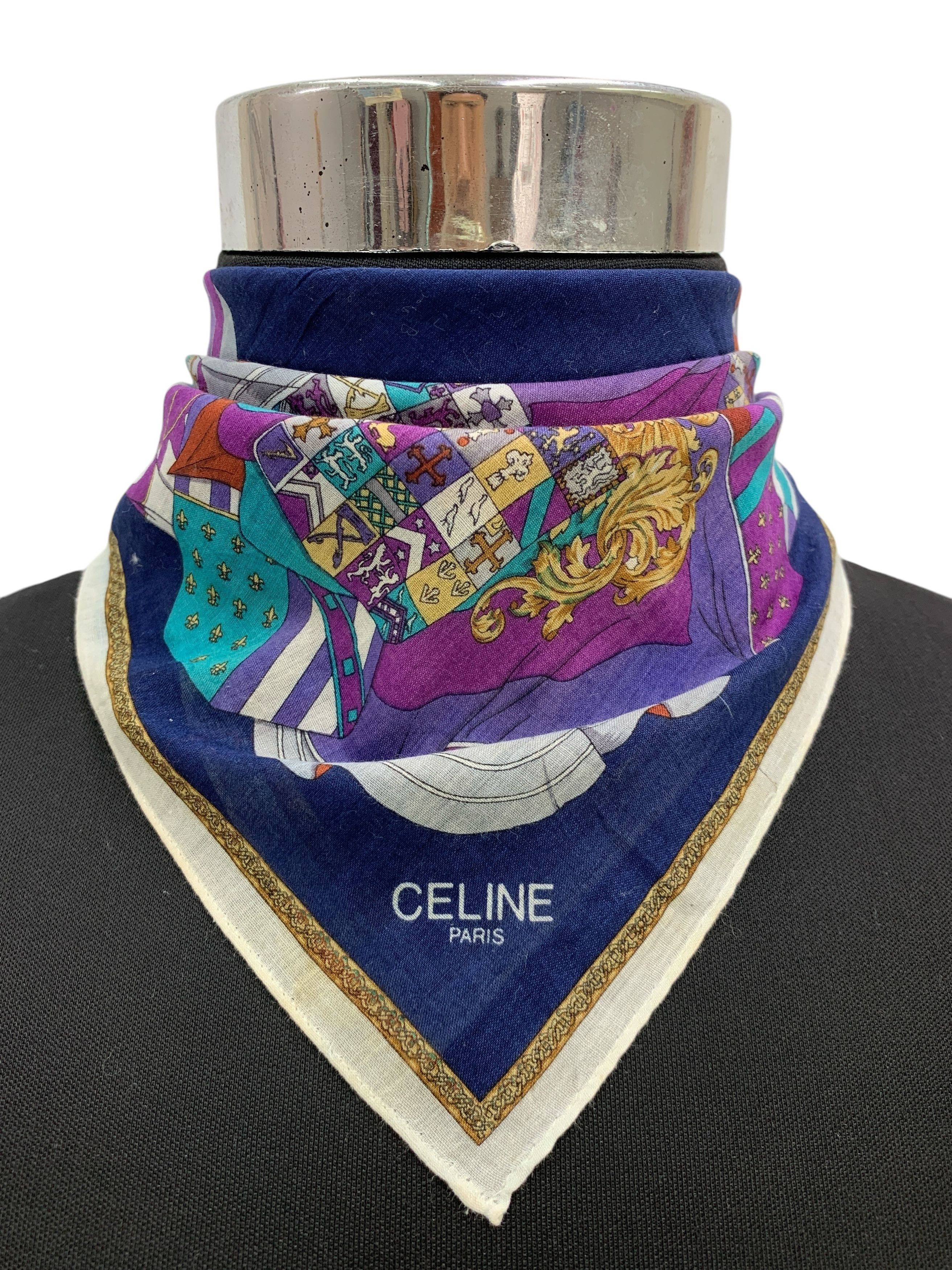 Celine × Vintage Vintage Celine Handkerchief/Neckerchief - HKA977 Size ONE SIZE - 1 Thumbnail