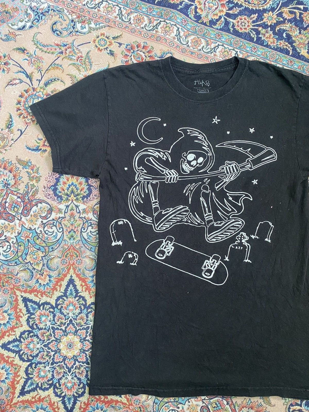 Vintage Alab Skull Skate black Tshirt 🚀 Size US S / EU 44-46 / 1 - 5 Thumbnail