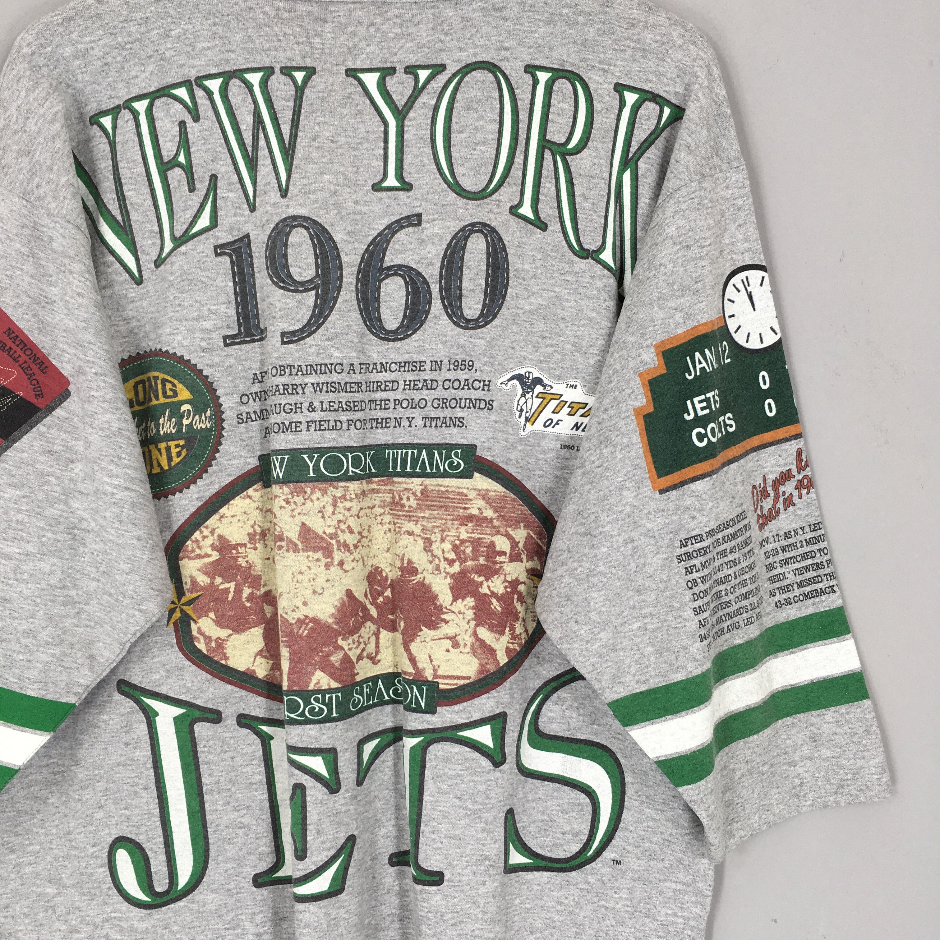 NFL × Vintage RARE Vintage 90s New York Jets NFL T Shirt XLarge Size US XL / EU 56 / 4 - 8 Thumbnail