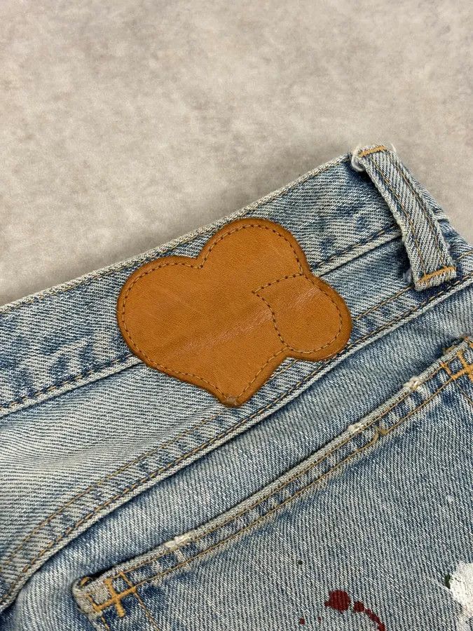 Number (N)ine SS2006 Number (N)ine Paint Splatter Denim Jeans Size US 39 - 10 Thumbnail