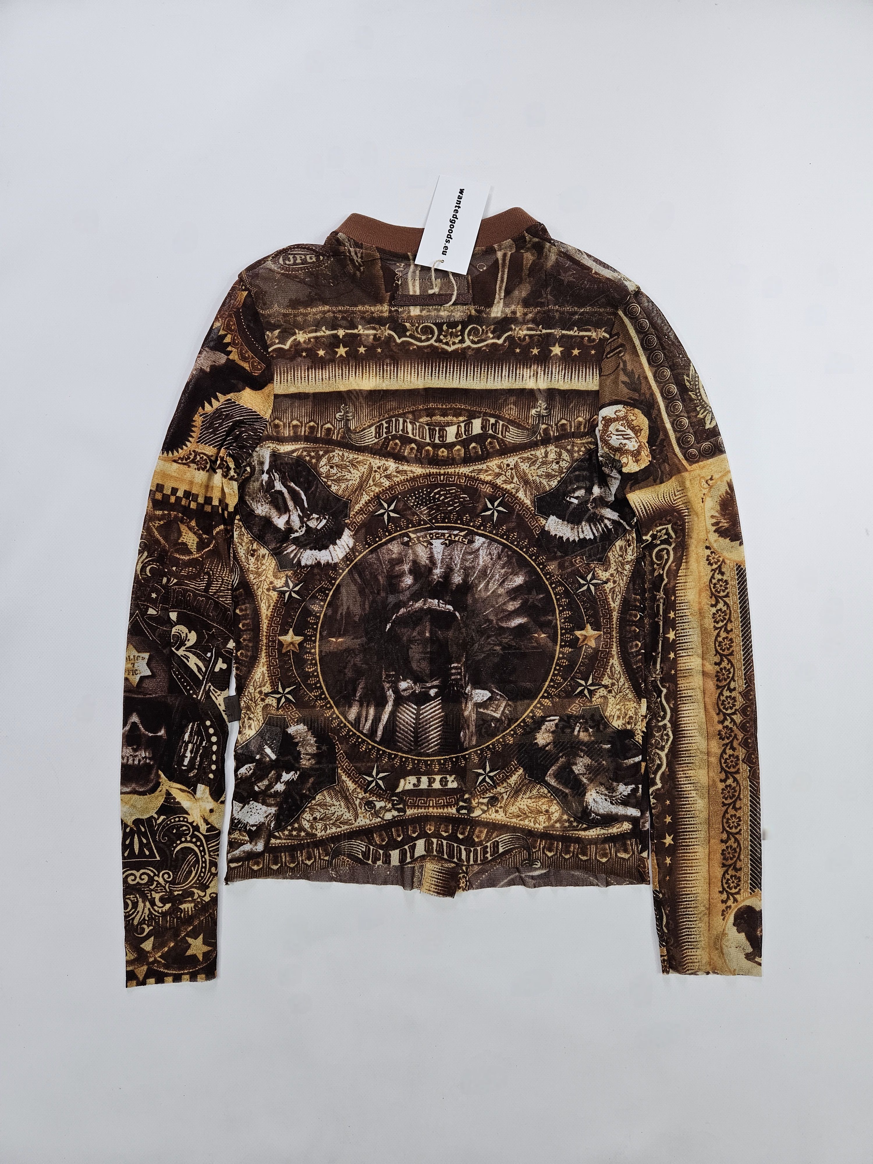 Jean Paul Gaultier jpg jeans native american all over print button up mesh top Size M / US 6-8 / IT 42-44 - 2 Thumbnail