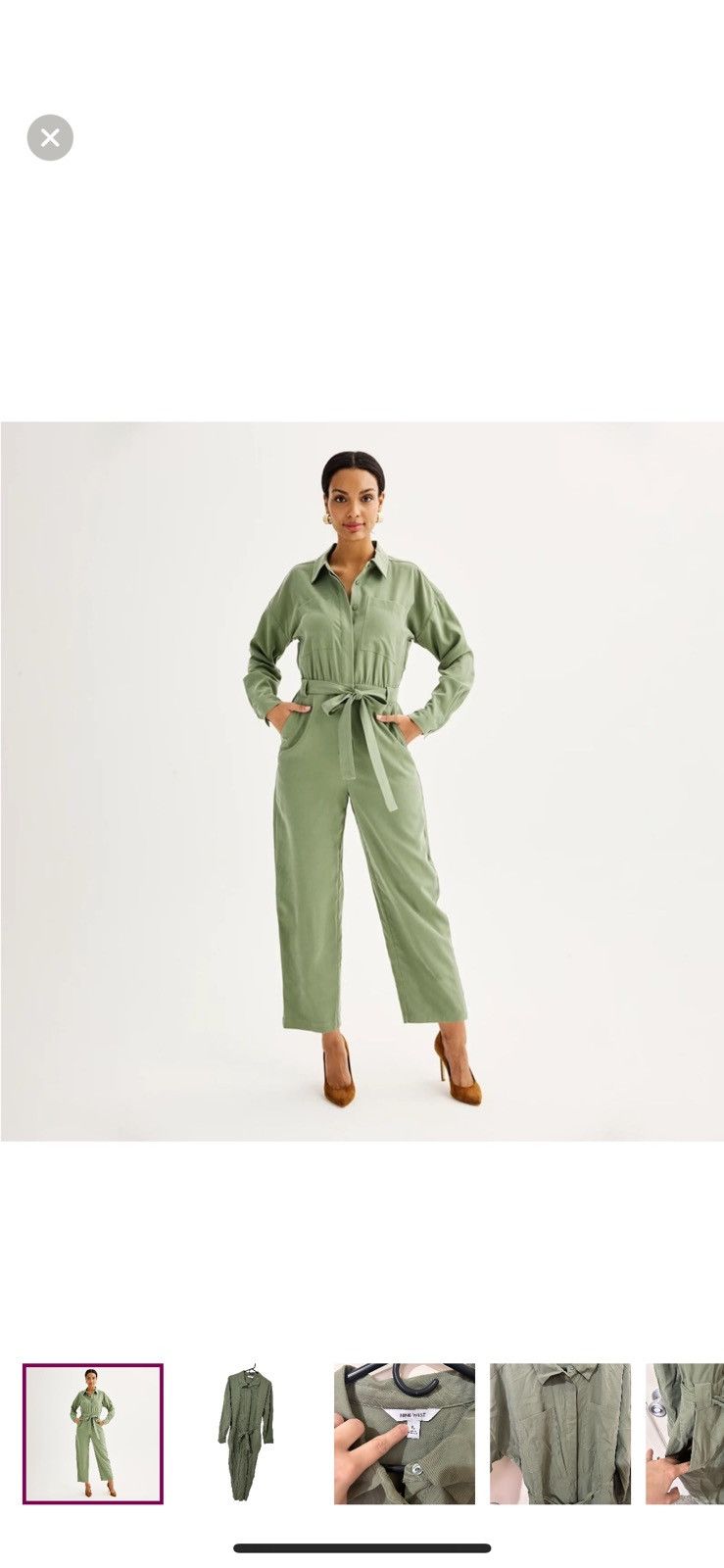 Nine West Nine West XL long sleeve utility jumpsuit Size 36" / US 14 / IT 50 - 1 Thumbnail
