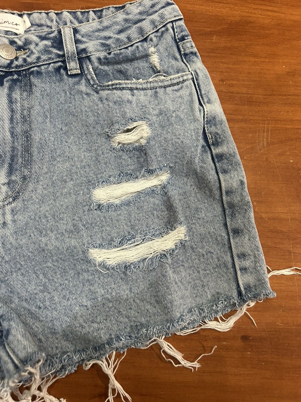 Other SWS Denim Distressed Light Wash Shorts Size 32" / US 10 / IT 46 - 3 Thumbnail