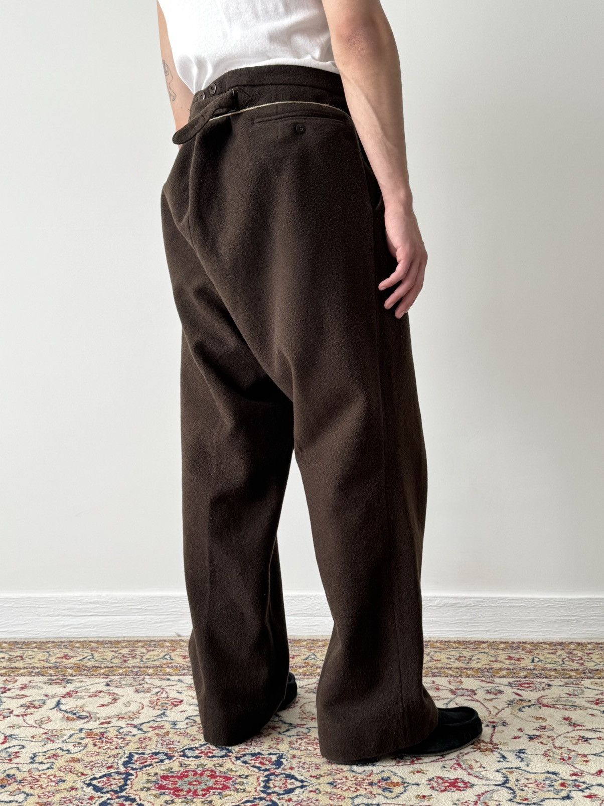 ≈1960s Vintage French Workwear Brown Heavy Pants