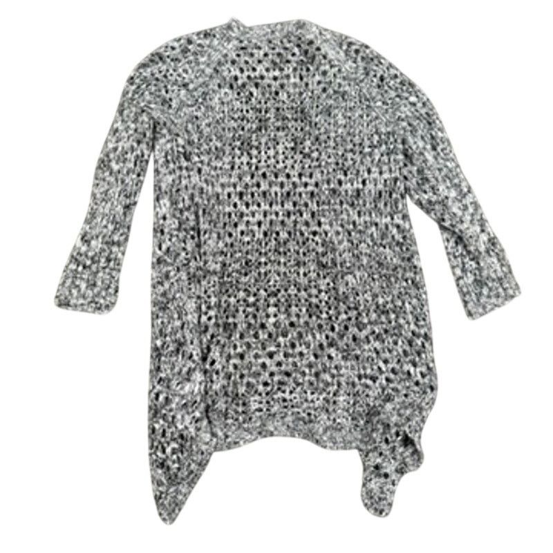 Mossimo Mossimo Open Knit Cardigan in Black and White Marl, Size M Size M / US 6-8 / IT 42-44 - 3 Thumbnail