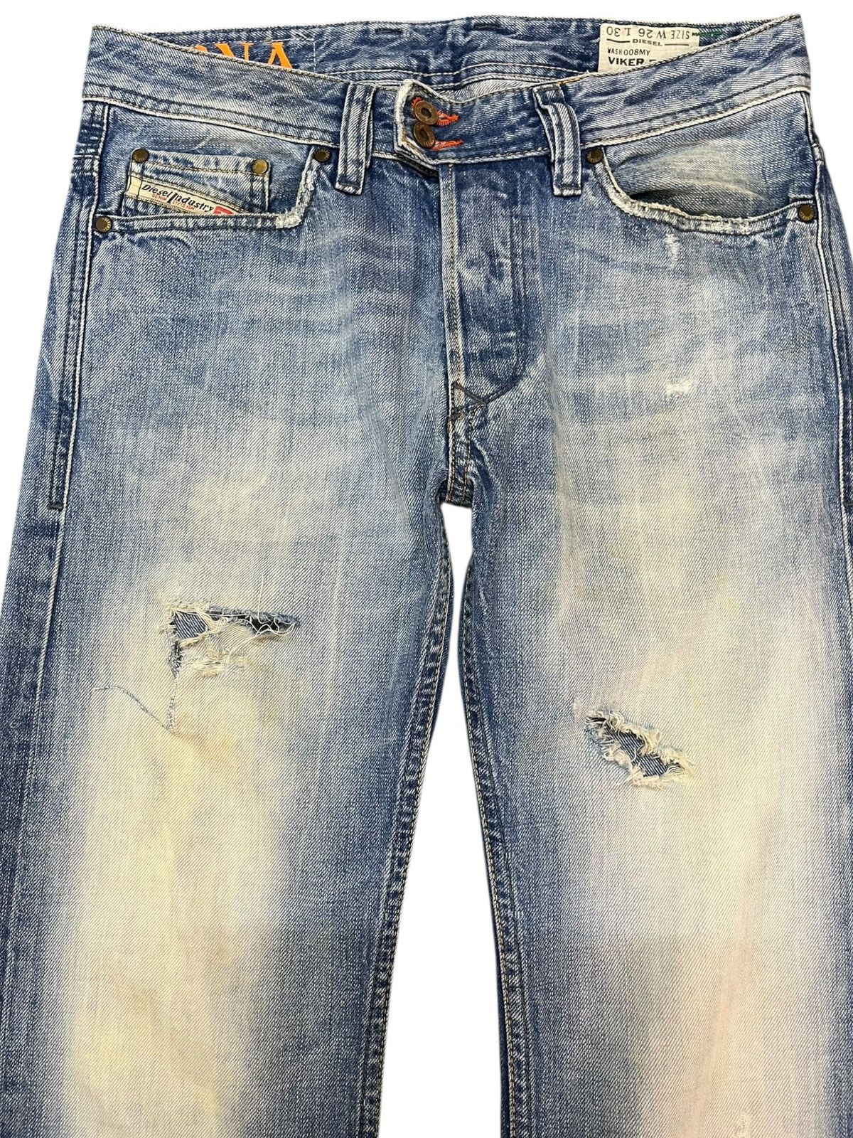 Beauty Beast × Diesel × Diesel Black Gold Vintage Diesel Viker-R-Box Faded Distressed Denim Size US 29 - 2 Thumbnail