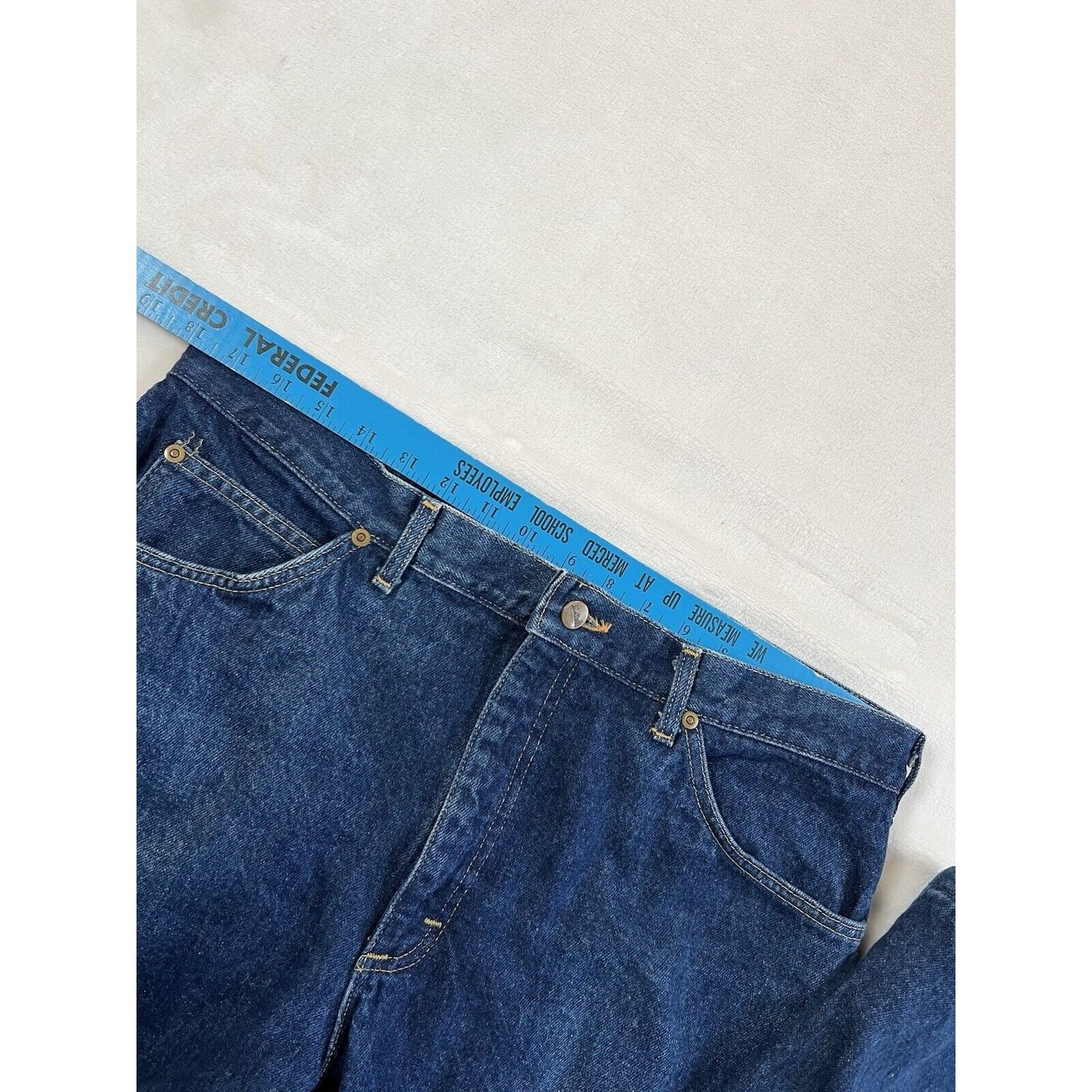 L.L. Bean Vintage LL Bean Blue Denim Jeans Red Flannel Plaid Lined Siz Size US 36 / EU 52 - 7 Thumbnail