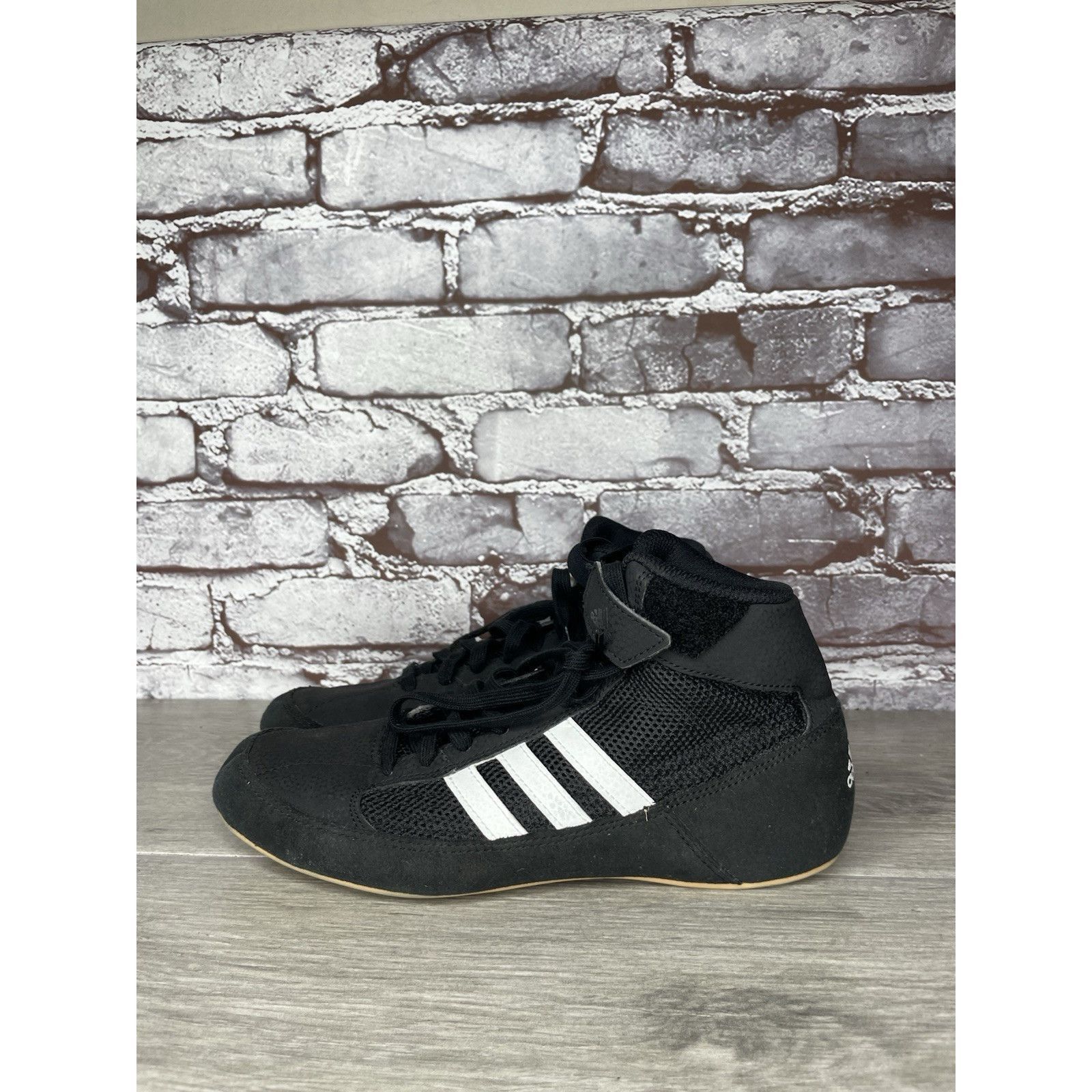 Adidas Adidas Wrestling Sneakers Shoes Black Lace Up Hook Loop Stra Size US 6 / EU 39 - 17 Thumbnail