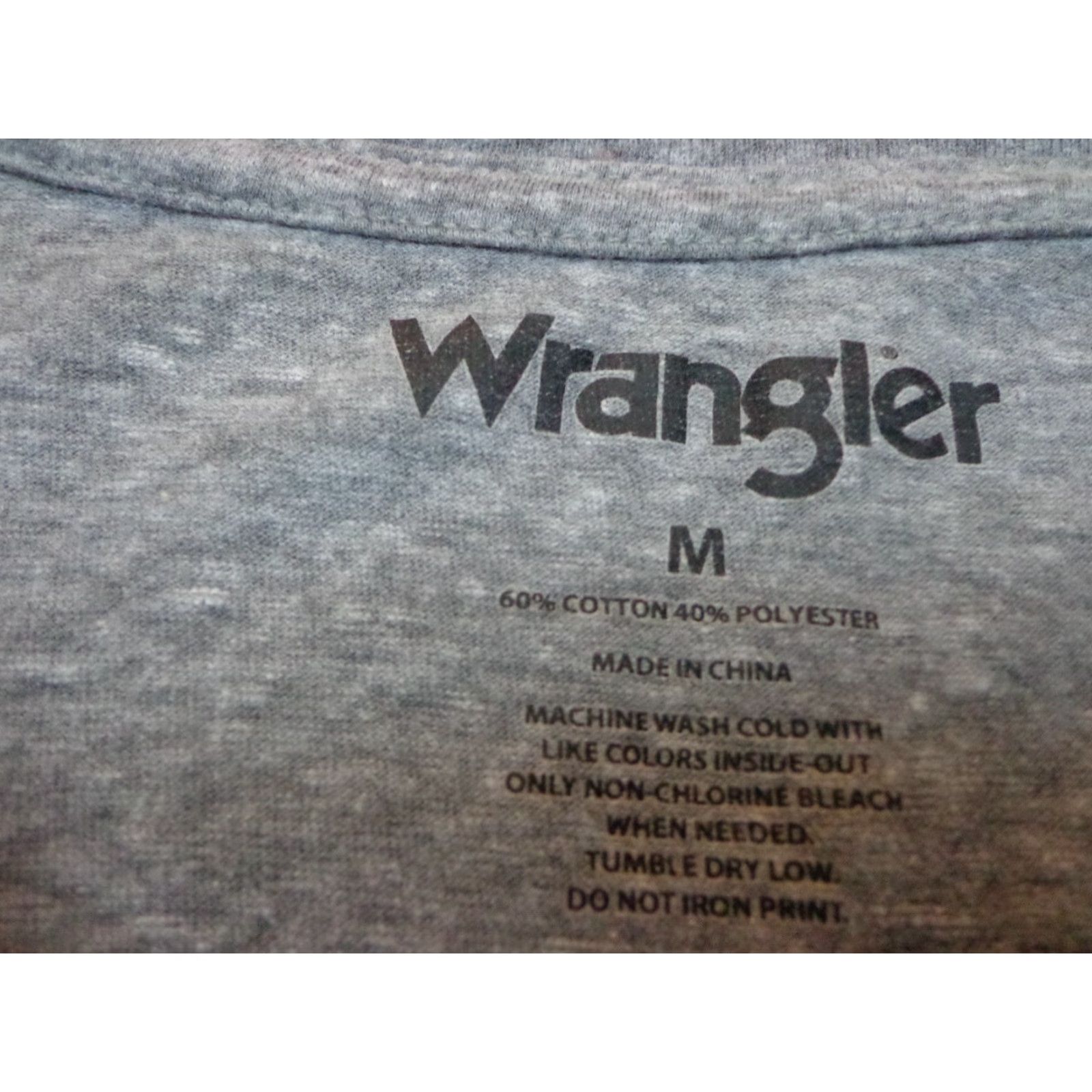 Wrangler Wrangler T-Shirt Mens Medium Gray US Flag Pickup Truck Graphic Short Sleeve Crew Neck Size US M / EU 48-50 / 2 - 3 Thumbnail