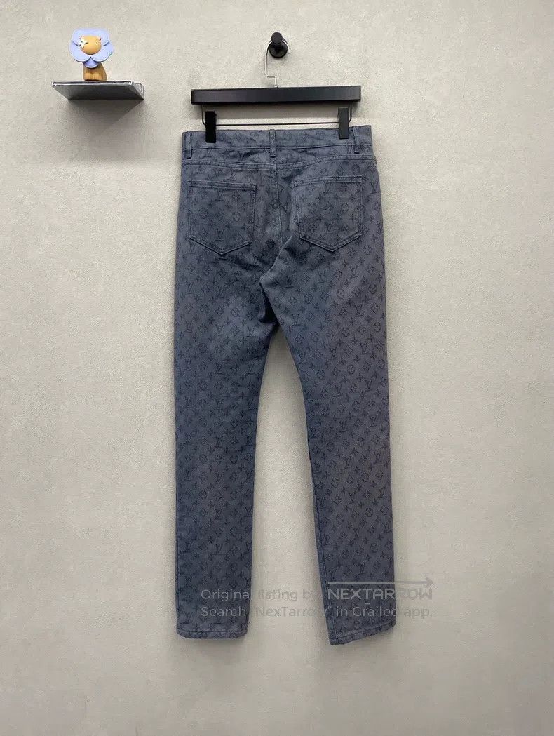 Louis Vuitton Louis Vuitton Blue full print jeans Size US 30 / EU 46 - 2 Thumbnail