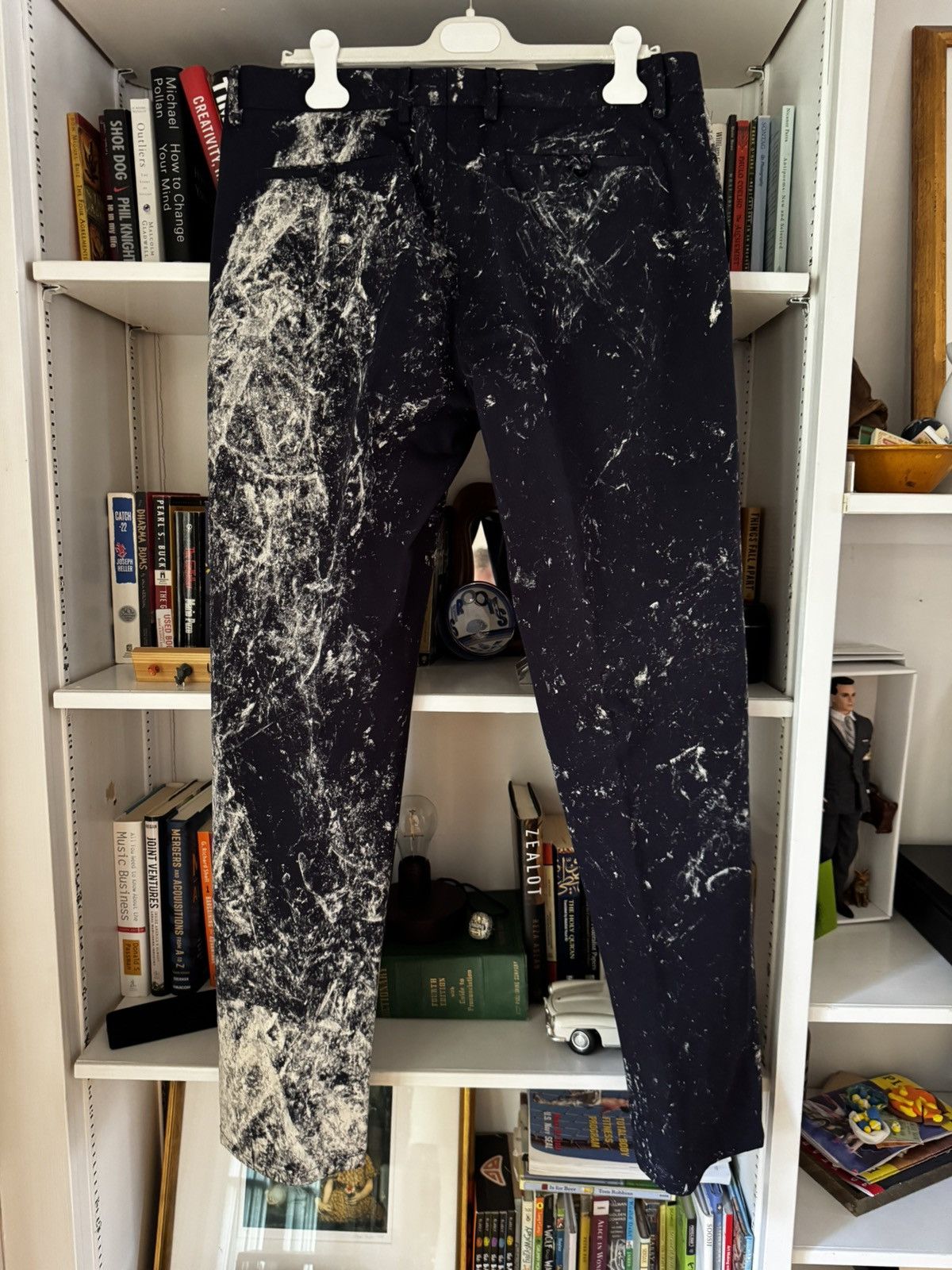 Maison Margiela Maison Margiela Navy Paint Splatter Trousers Size US 36 / EU 52 - 2 Thumbnail