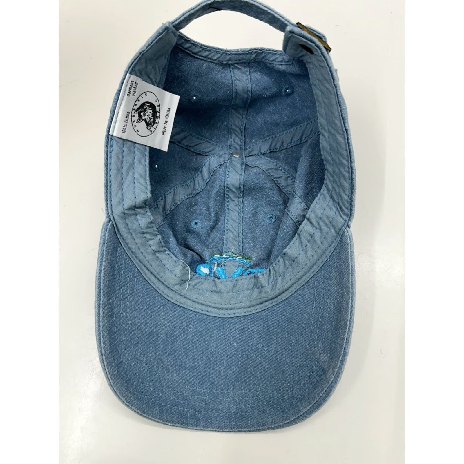 Vintage Authentic Pigment Baseball Hat Blue River Valley Ranch RVR Maryland Adjustable Baseball Cap Men One Size Blue Adjustable Hats Mens Size ONE SIZE - 6 Thumbnail