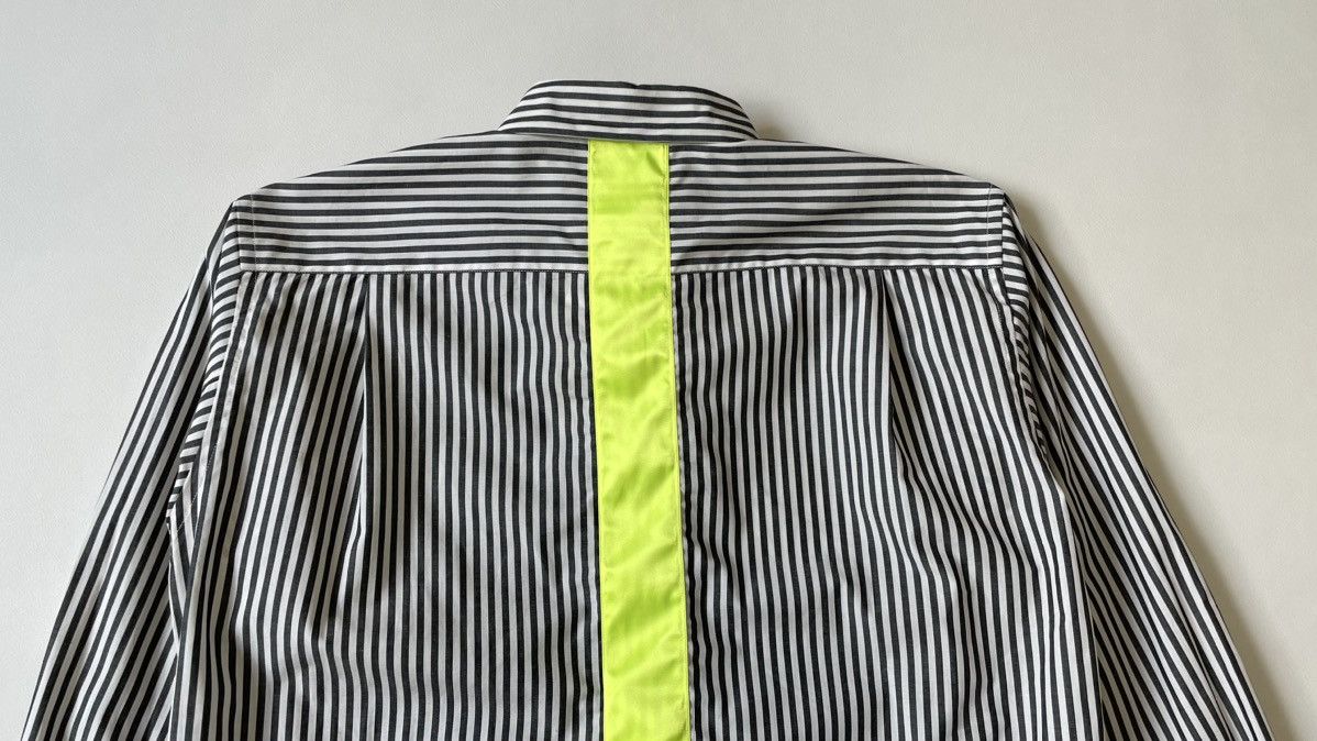 Comme des Garcons White/Black Striped Shirt With Neon Stripe Size US M / EU 48-50 / 2 - 10 Thumbnail