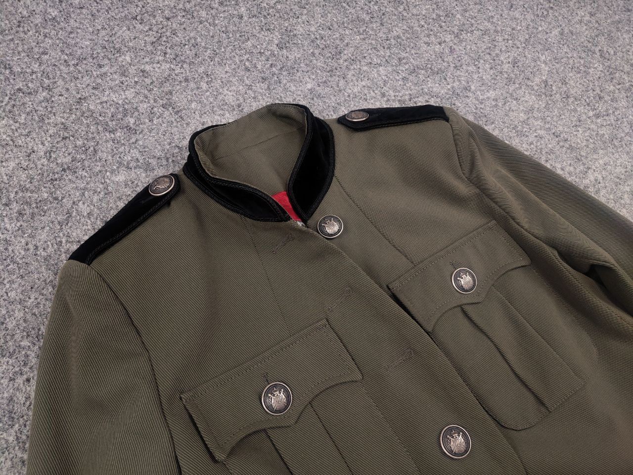 The Kooples The Kooples Short Khaki Military Button pocket Blazer Jacket Size S / US 4 / IT 40 - 7 Thumbnail