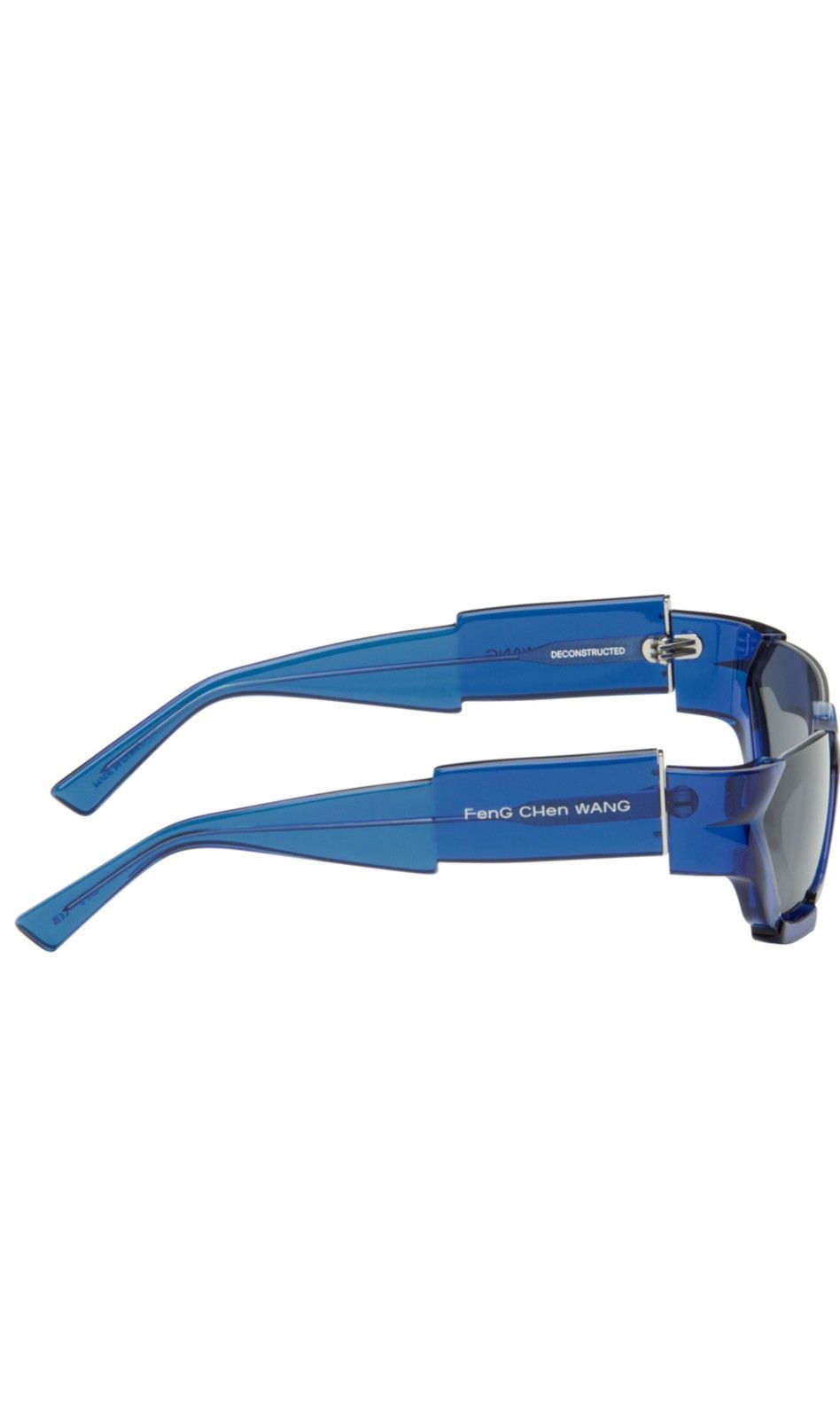 Feng Chen Wang FENG CHEN WANG Blue Deconstructed Sunglasses Size ONE SIZE - 2 Thumbnail