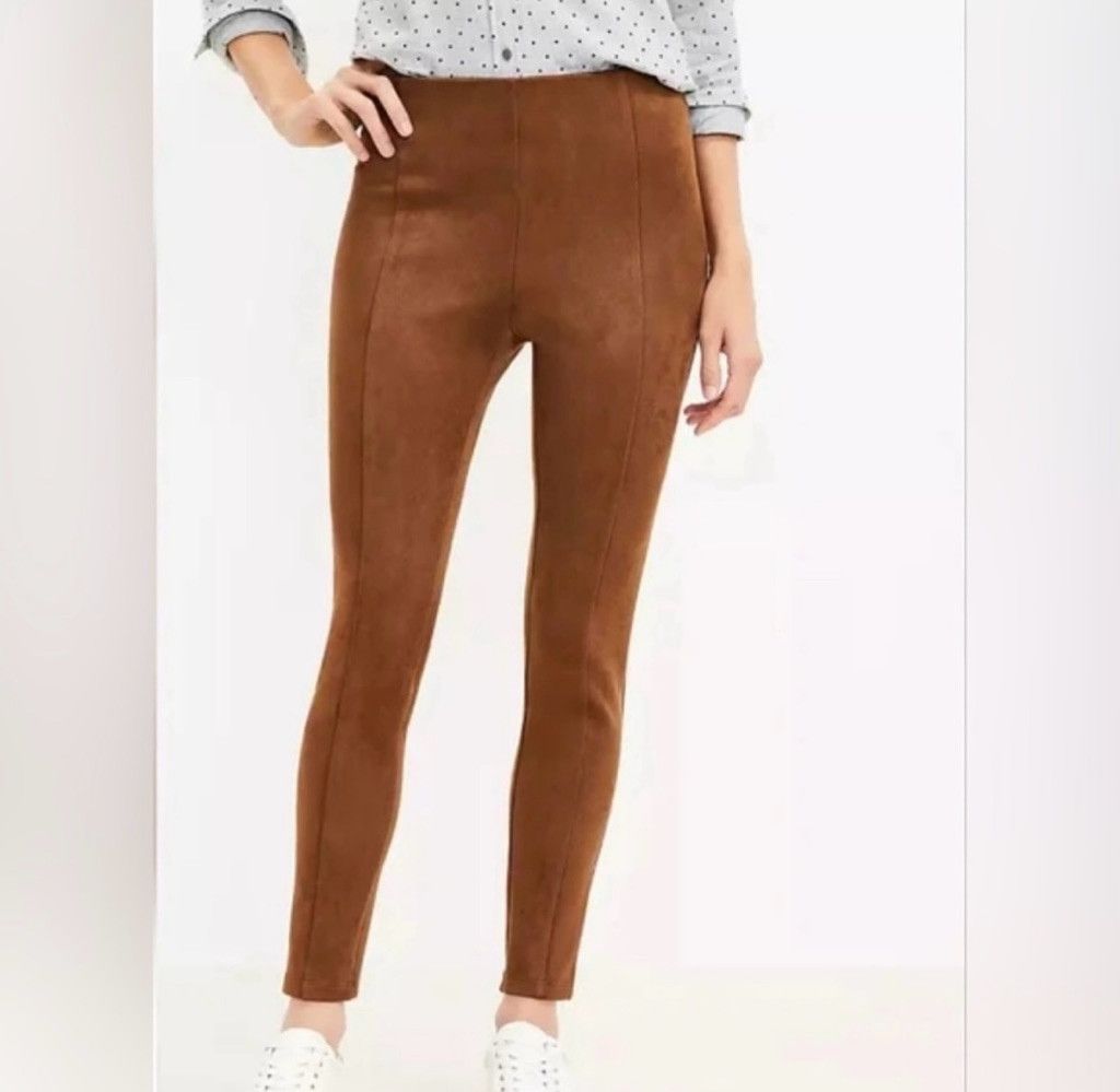 Loft LOFT | Faux Suede Leggings in Fresh Pumpernickel | Small Size 28" / US 6 / IT 42 - 13 Thumbnail