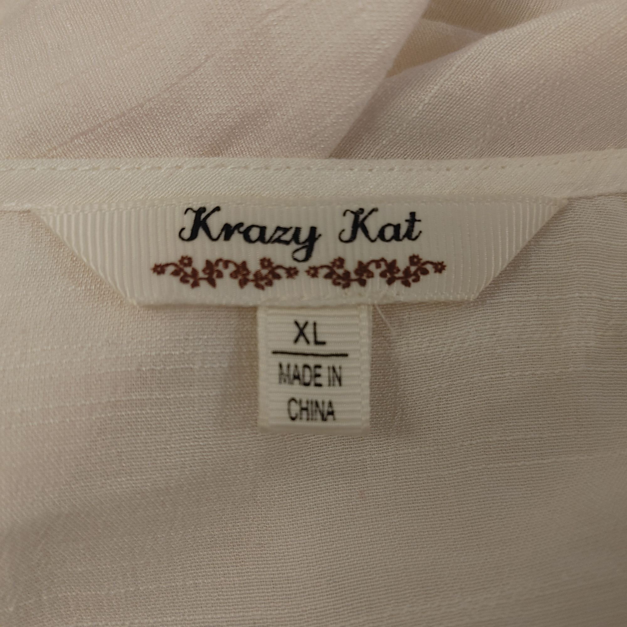 Other Krazy Kat Women's White Viscose Open Front Robe/Cover-up XL Size XL / US 12-14 / IT 48-50 - 3 Thumbnail