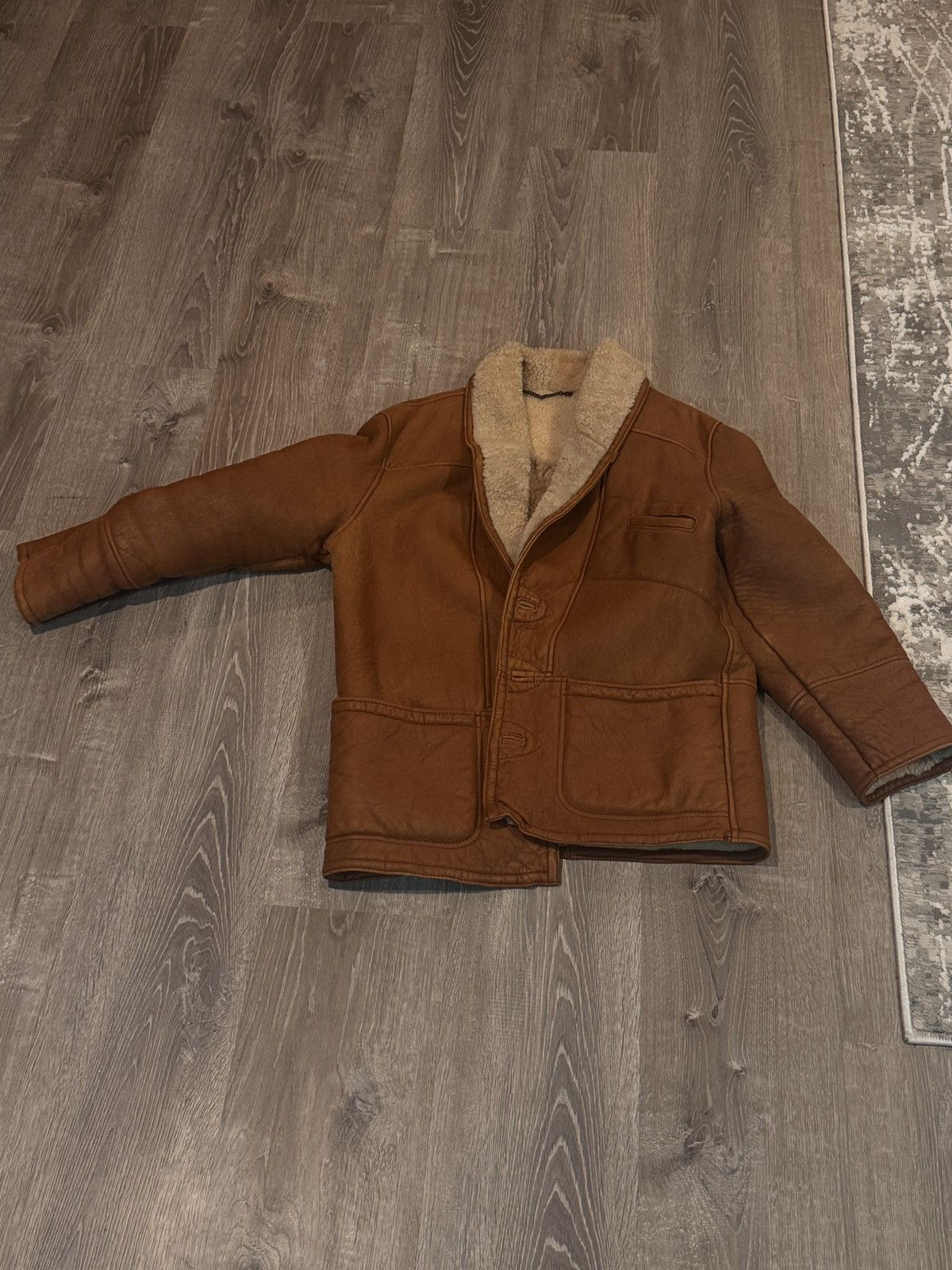Shearling-Lined Leather Jacket – Excellent Condition